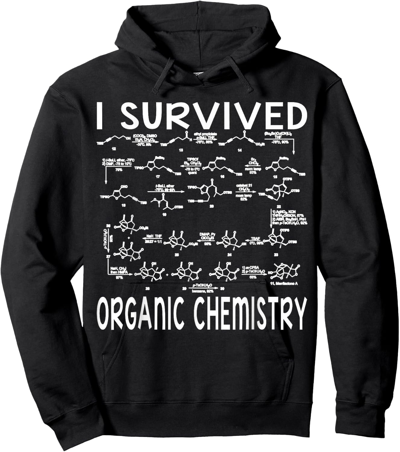 I Survived Organic Chemistry Humor Organic Chemistry Funny Hoodie - Hoodie | Black