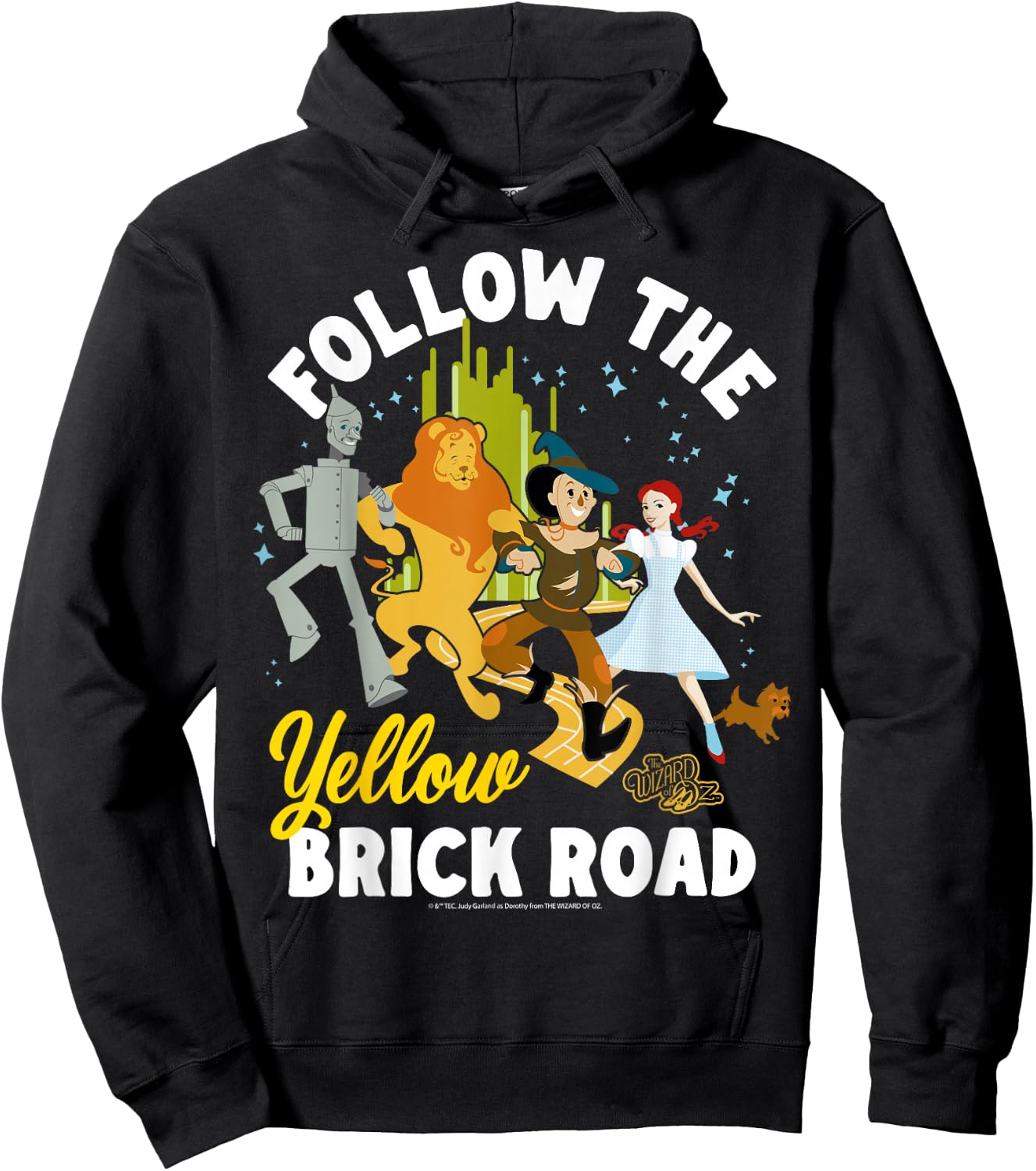 The Wizard of Oz - Follow The Yellow Brick Road Characters Hoodie - Hoodie | Black