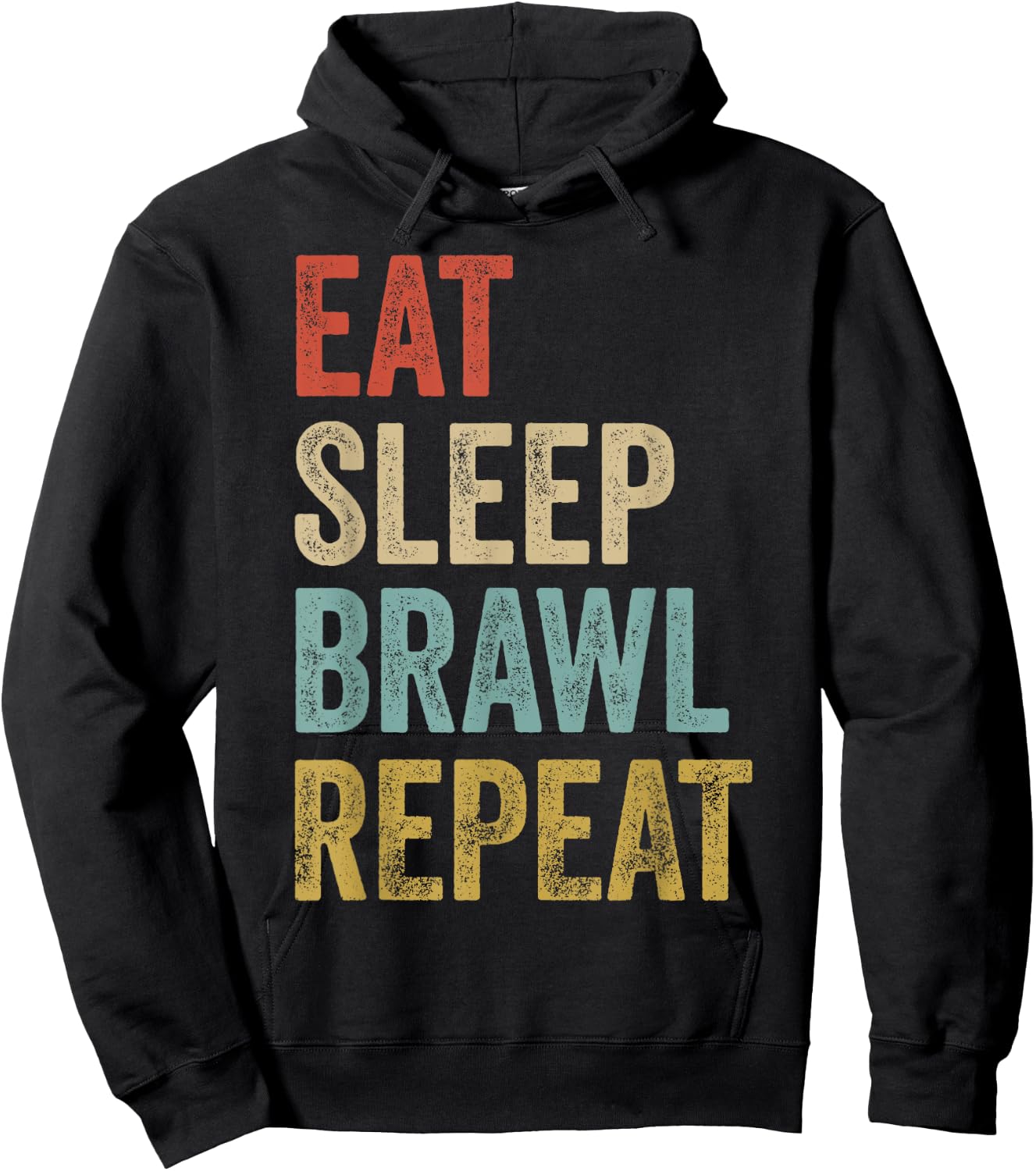Eat Sleep Brawl Repeat Brawler Funny Video Gamer Hoodie - Hoodie | Black