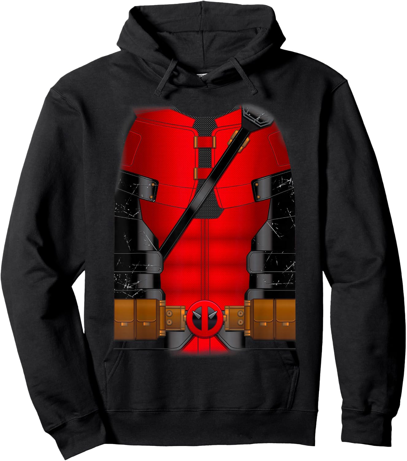 Marvel Deadpool & Wolverine Halloween Deadpool Costume Hoodie - Hoodie | Black