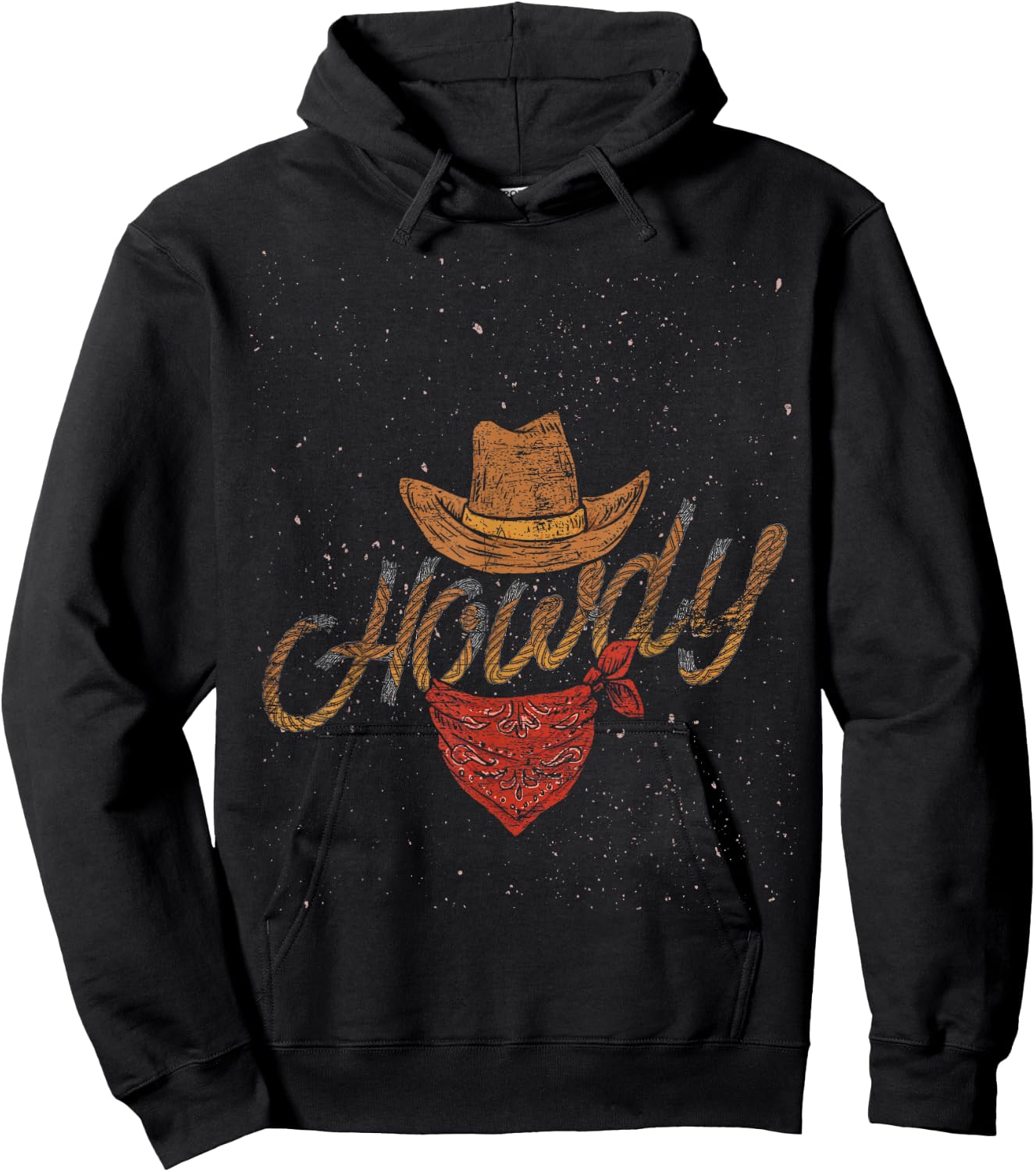 Yeehaw Cowboy Gifts Texas Rodeo Bull Men's Western Black Small Hoodie - Hoodie | Black