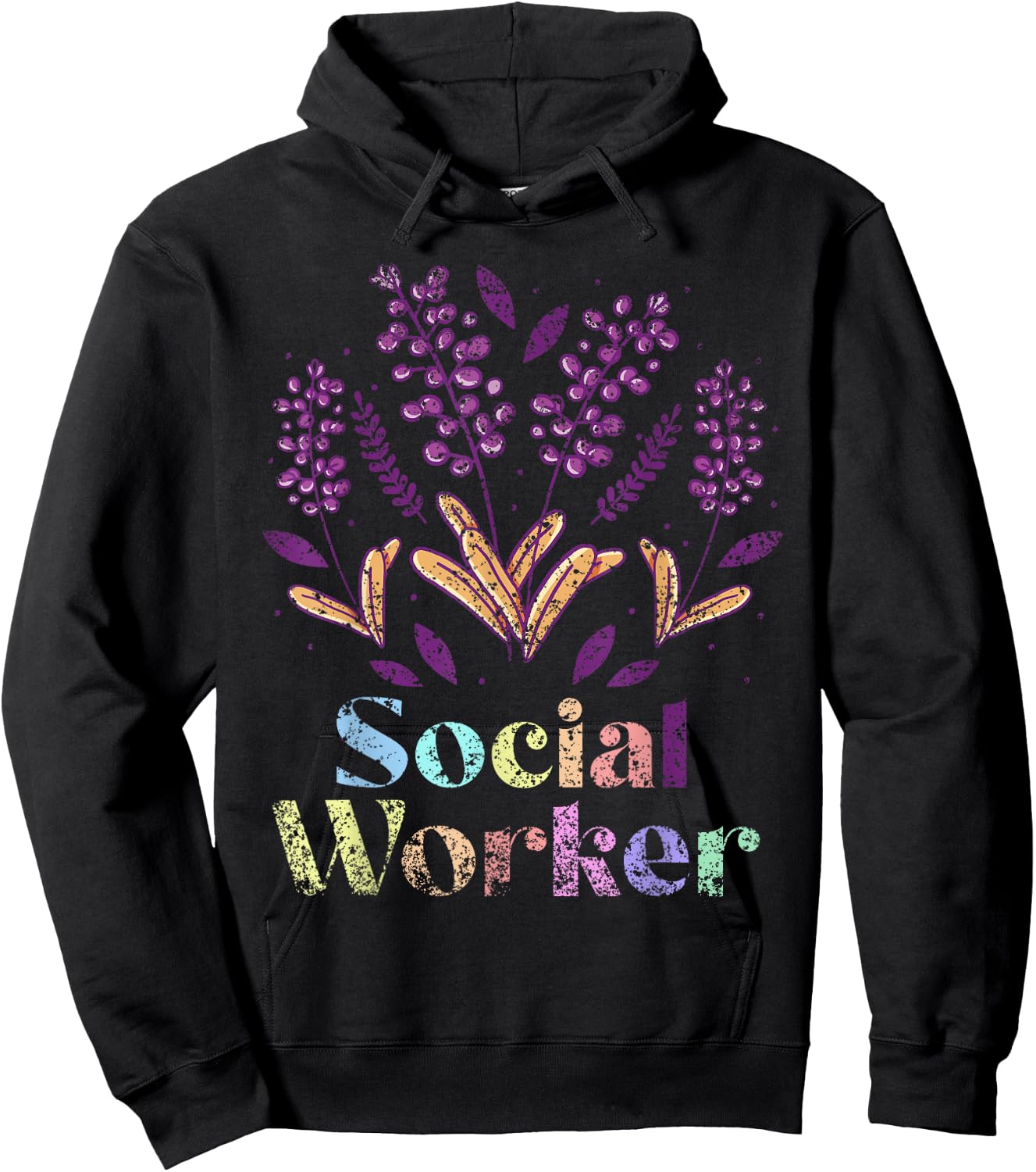 Social Worker Job Graduation Work Social , Small, Black Hoodie - Hoodie | Black