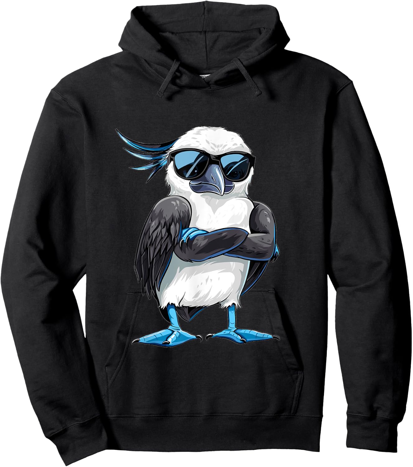 Blue Footed Booby Plush Stuffed Animal Blue Foot Booby Hoodie - Hoodie | Black