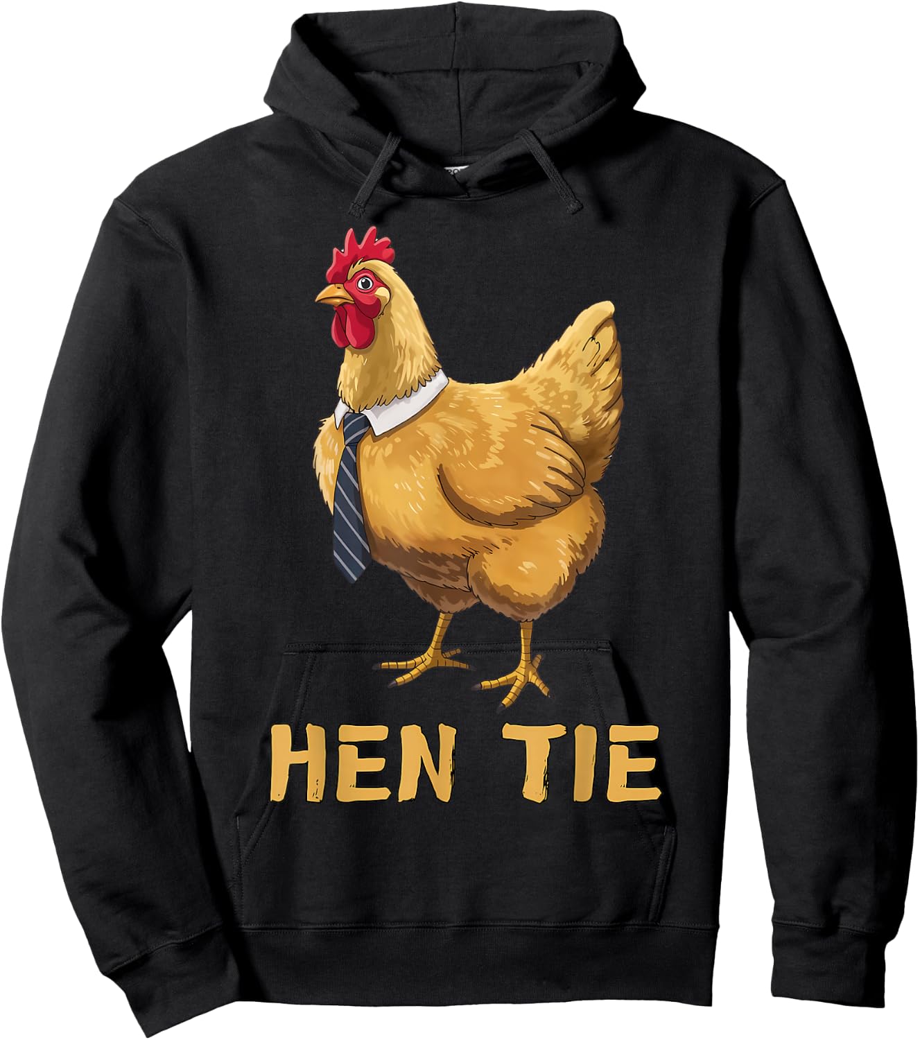 Hen Tie Funny Chicken Anime Lover Shirts Humor Graphic Hoodie - Hoodie | Black