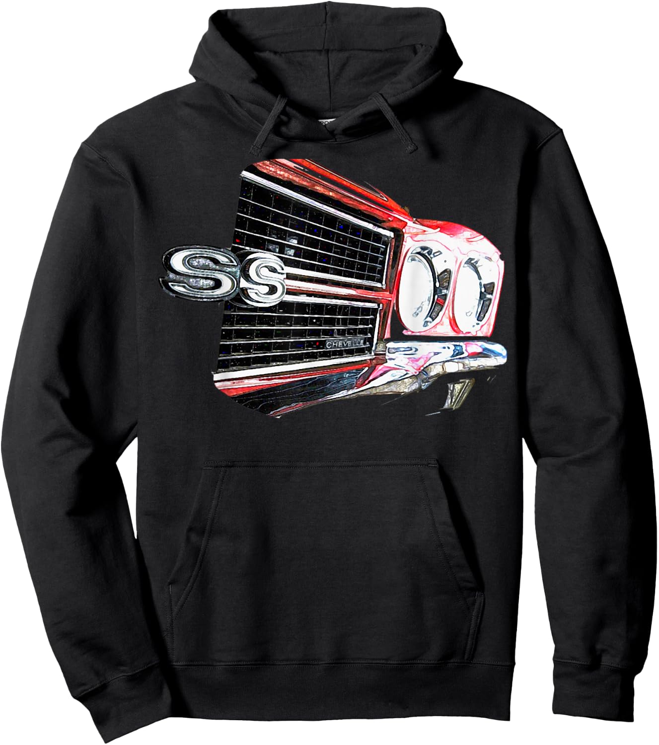1970 70 Chevelle SS Half Grill Trending Chevys Muscle Car Hoodie - Hoodie | Black