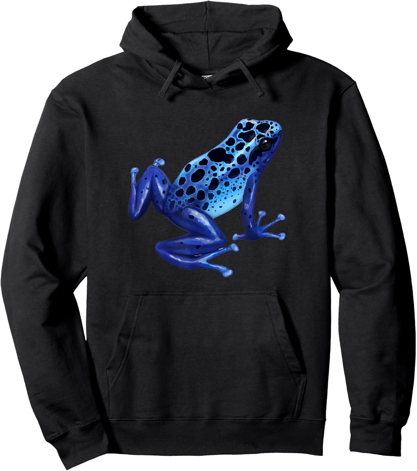 Blue Poison Dart Frog Colorful Design Nature Lover Hoodie - Hoodie | Black