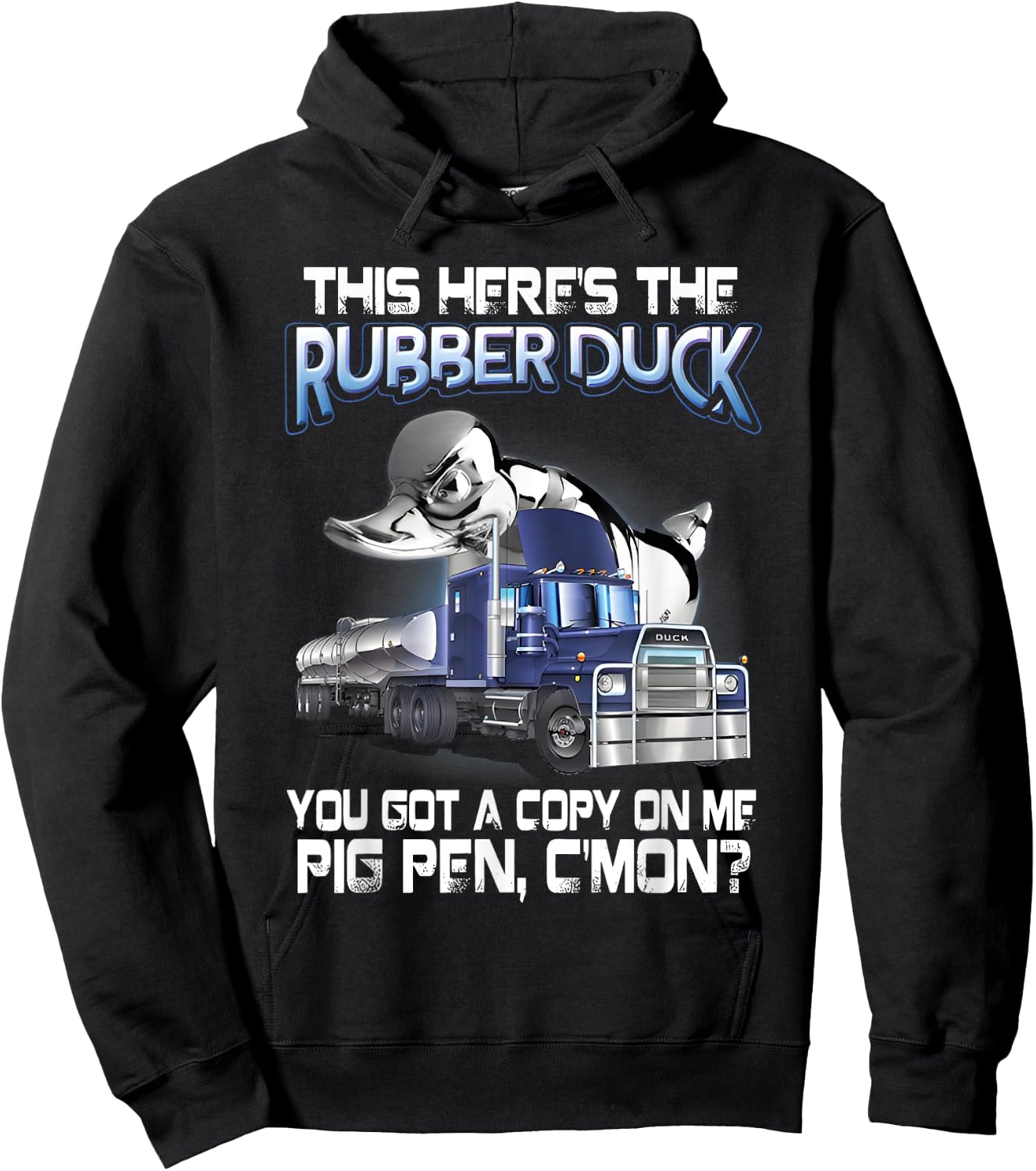 This Here's the Rubber Duck You Got a Copy on Me Pig Pen Hoodie - Hoodie | Black