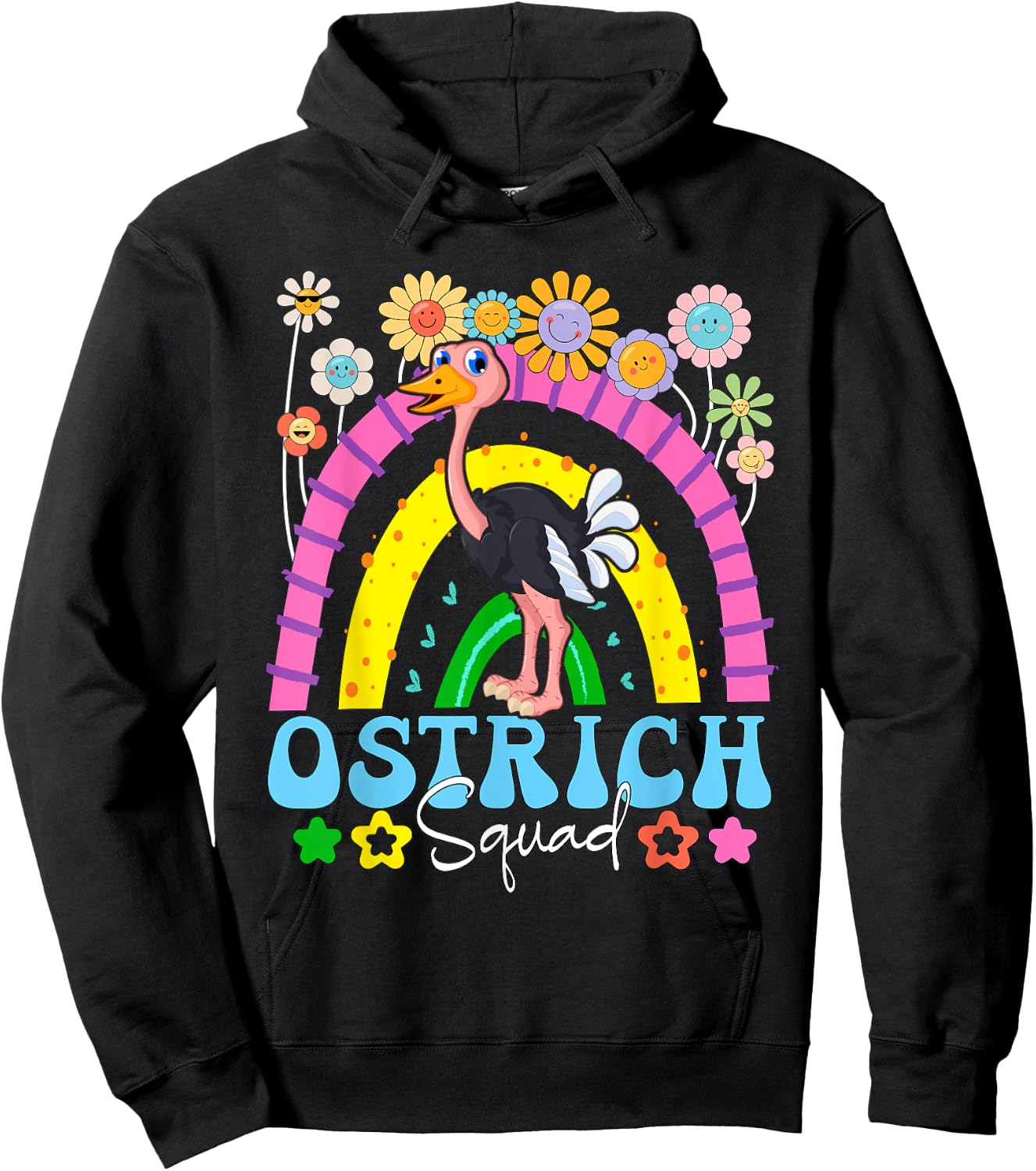 Ostrich Costume Squad Matching Animal Lover Kids Toddler Hoodie - Hoodie | Black