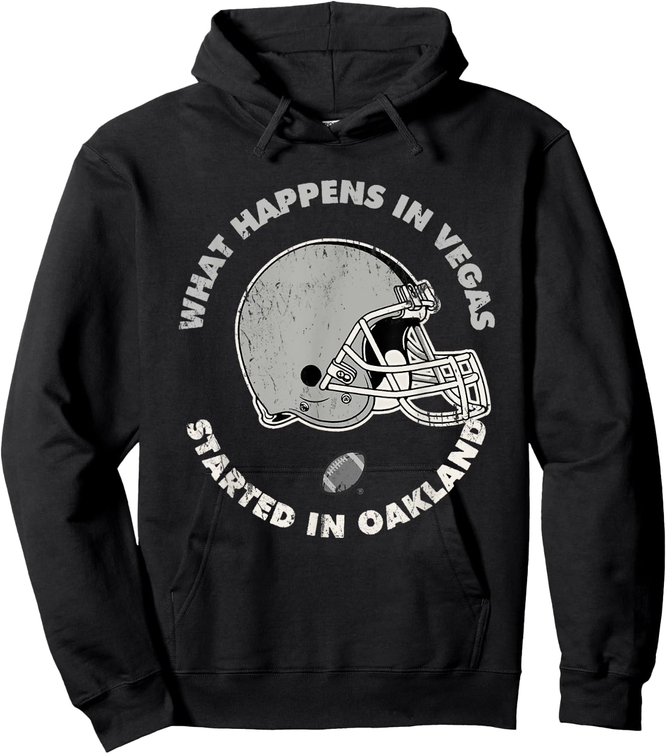 What Happens in Vegas Started In Oakland Football Gift Hoodie - Hoodie | Black