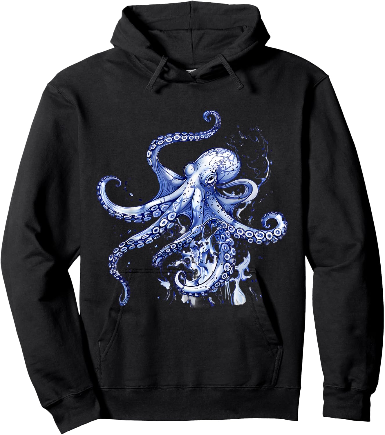Octopus Ocean Sea Animal Marine Mammal Sea Creature Motif Hoodie - Hoodie | Black