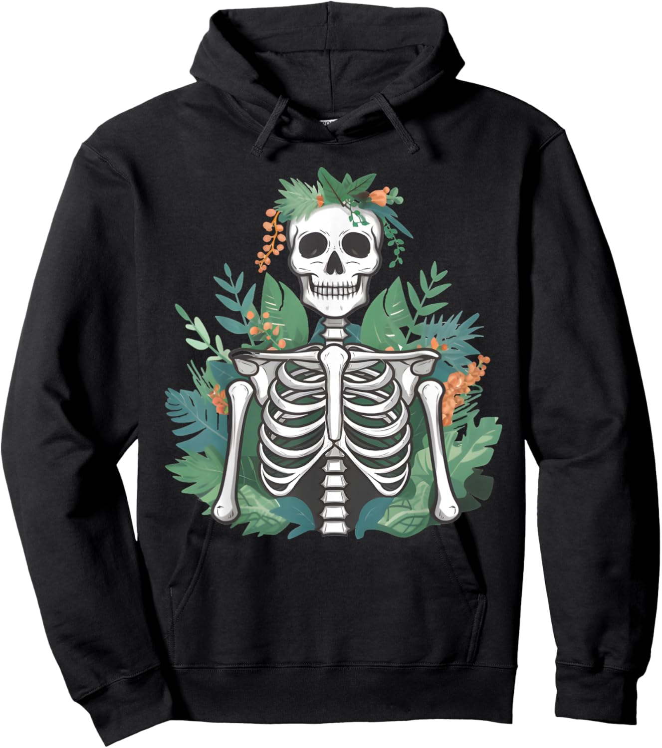 Funny Halloween Skeleton Plants Costume Gardener Men Women Hoodie - Hoodie | Black