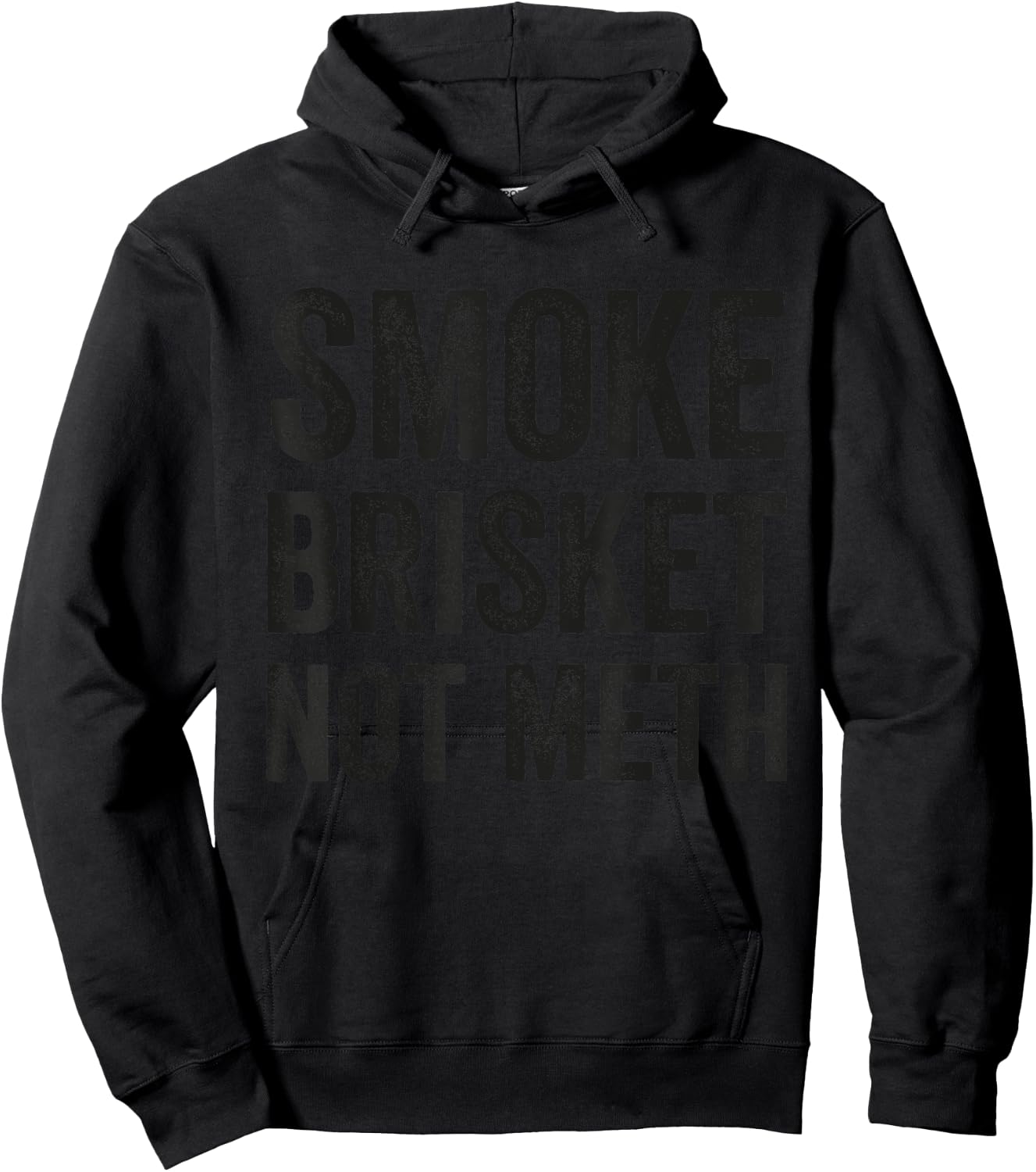 Funny Retro BBQ Smoking Meat Lover - Smoke Brisket Not Meth Hoodie - Hoodie | Black