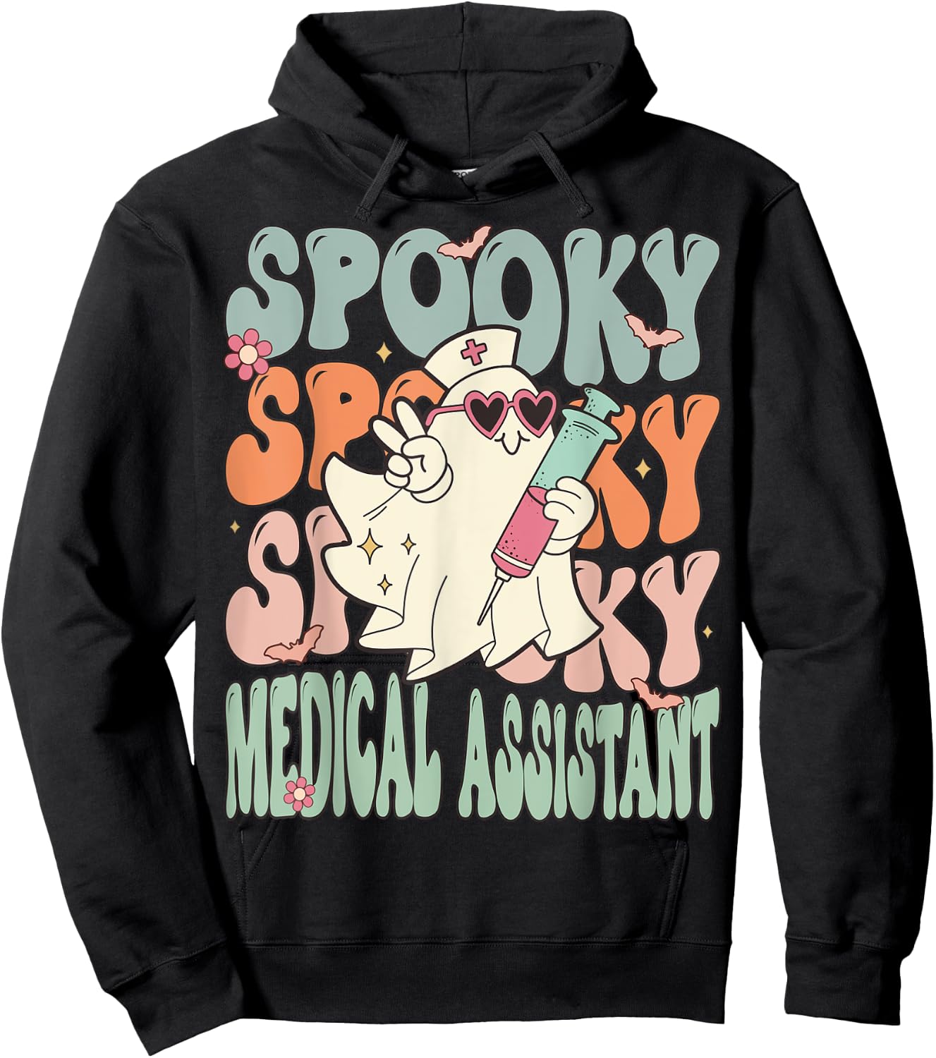 Spooky Medical Assistant Halloween Funny Costume MA Hoodie - Hoodie | Black