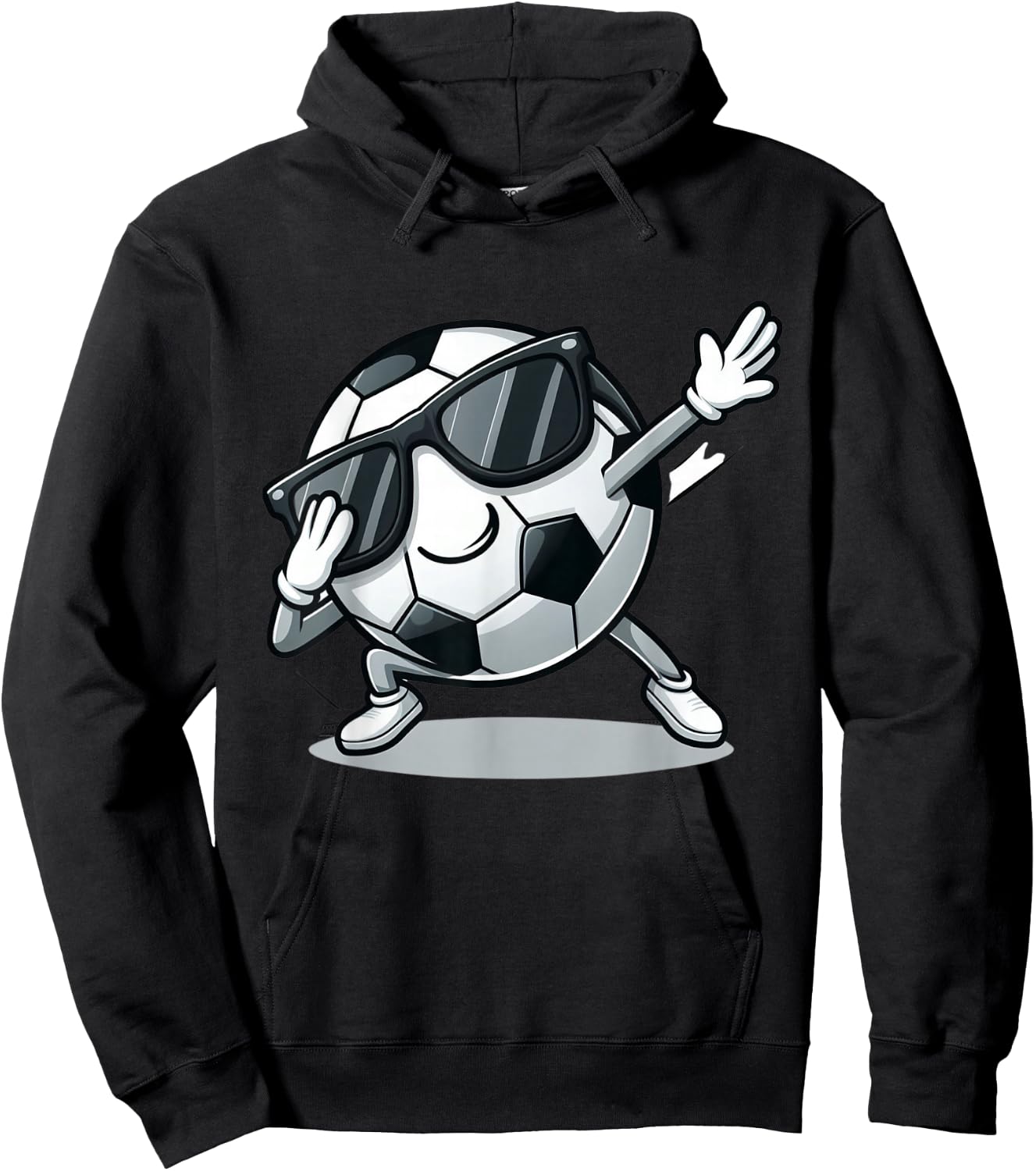 Dabbing Soccer Ball Shirt Funny Boys Men Women Sports Player Hoodie - Hoodie | Black