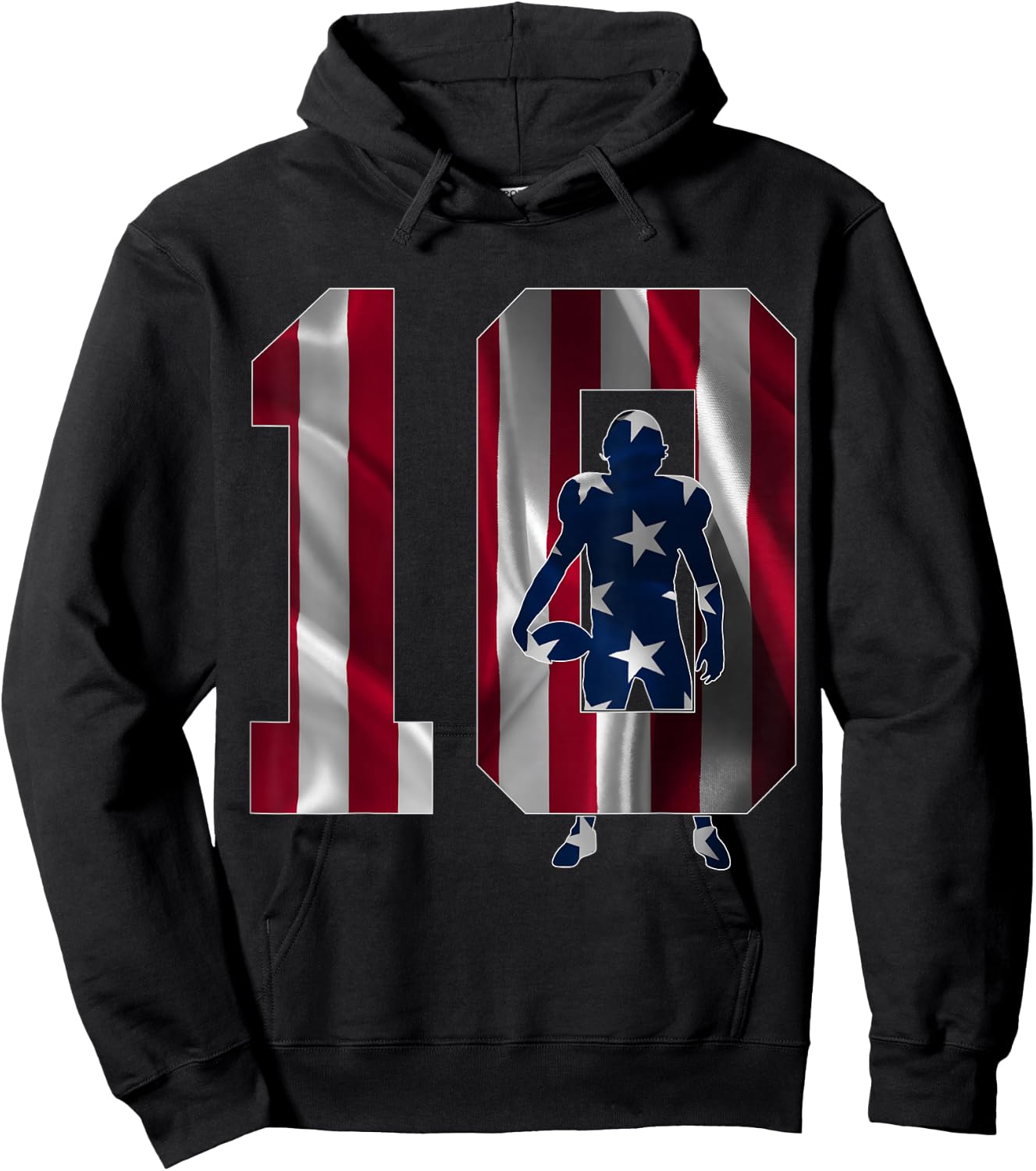 Number 10 Years Football 10th Birthday Hoodie - Hoodie | Black