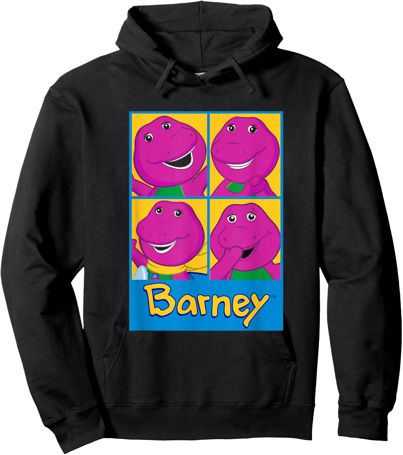 Barney - Barney Grid Hoodie - Hoodie | Black