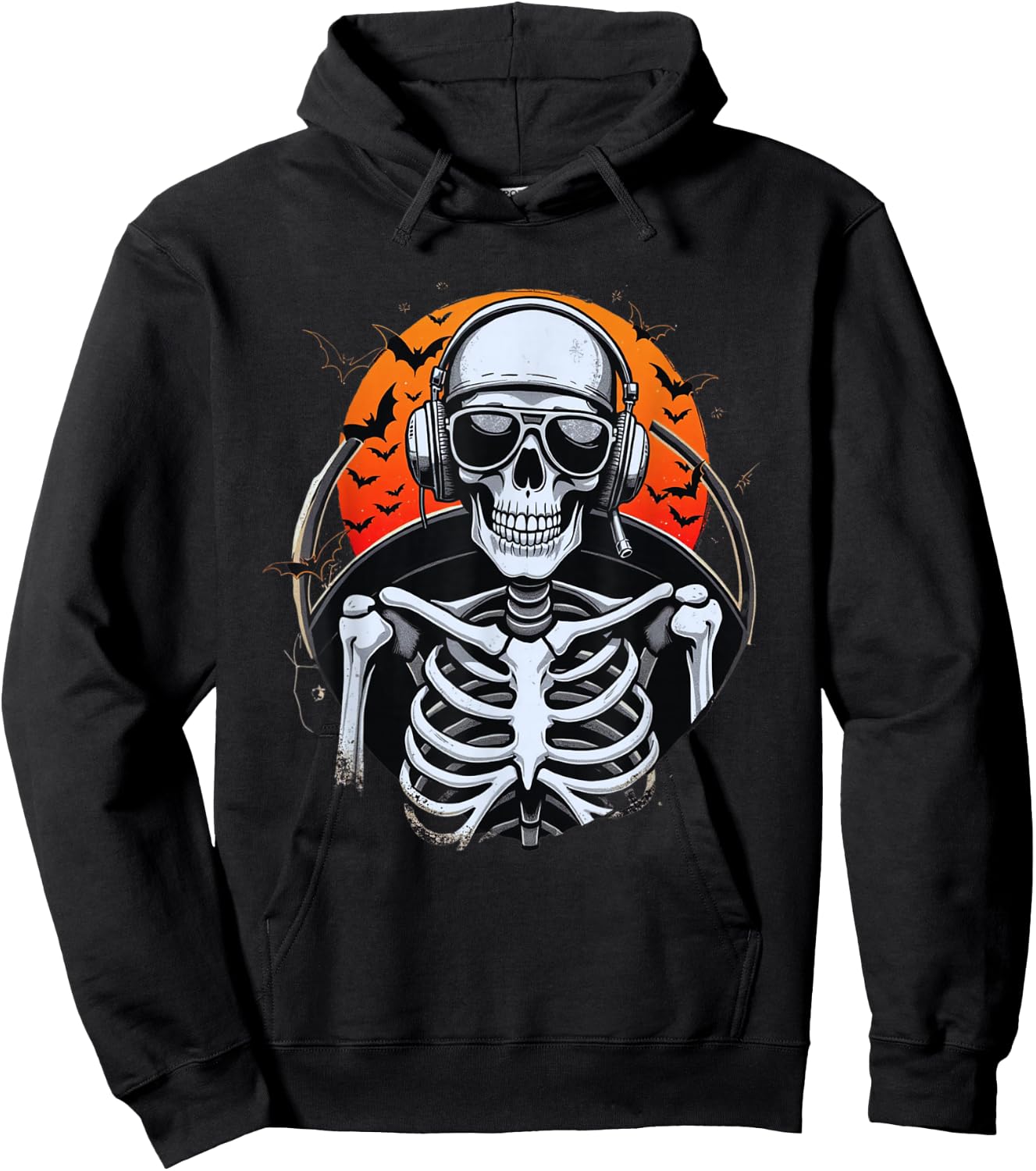 Skeleton pilot | Halloween airplane | Halloween pilot Hoodie - Hoodie | Black
