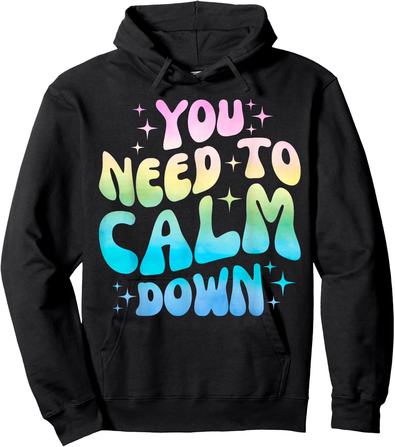 Funny You Need To Calm Down Funny Retro Girls Man Women Hoodie - Hoodie | Black