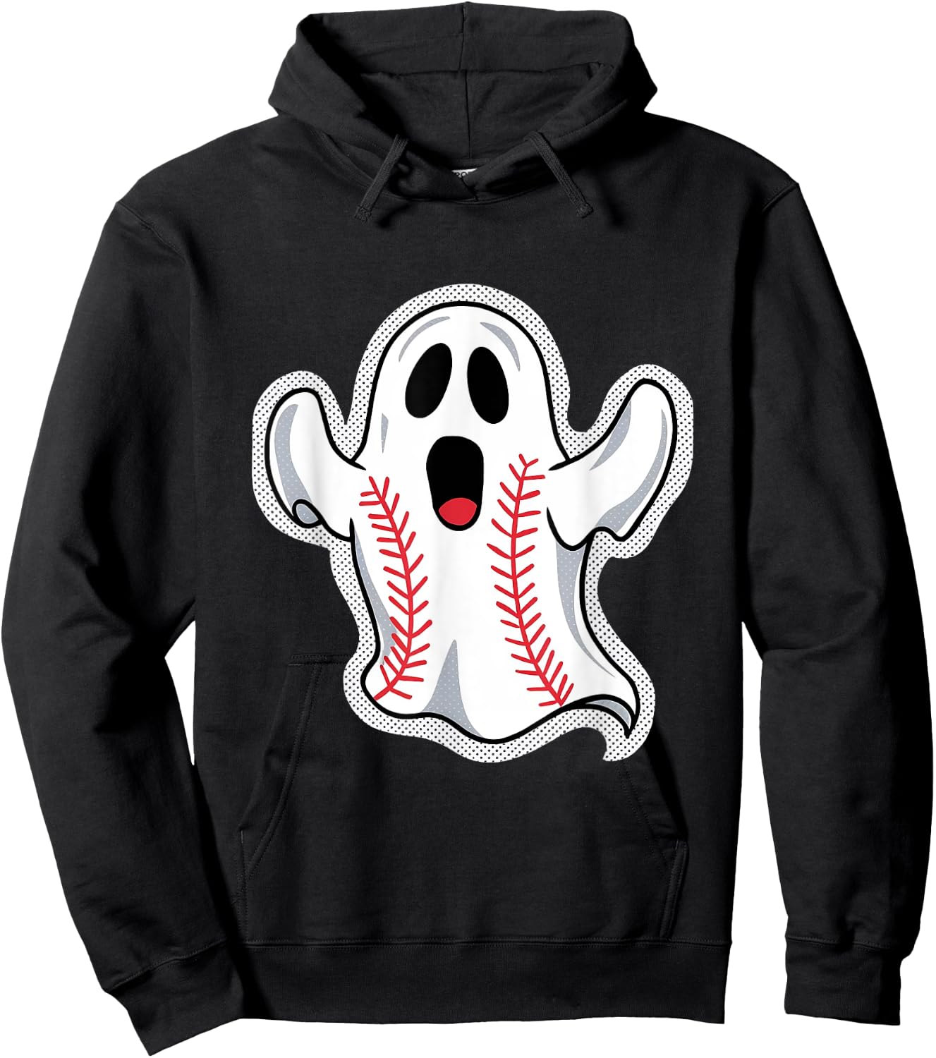 Halloween costume of a baseball ghost baseball lover Hoodie - Hoodie | Black