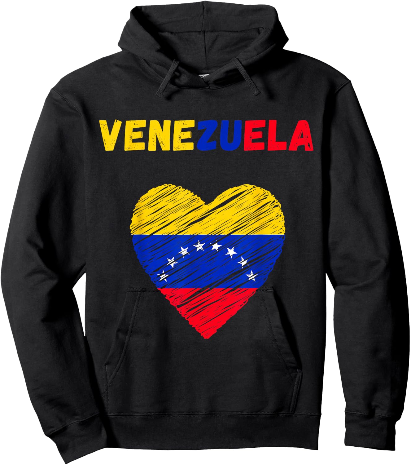 Venezuela Flag Holiday Venezuela Heart Venezuelan Flag Hoodie - Hoodie | Black