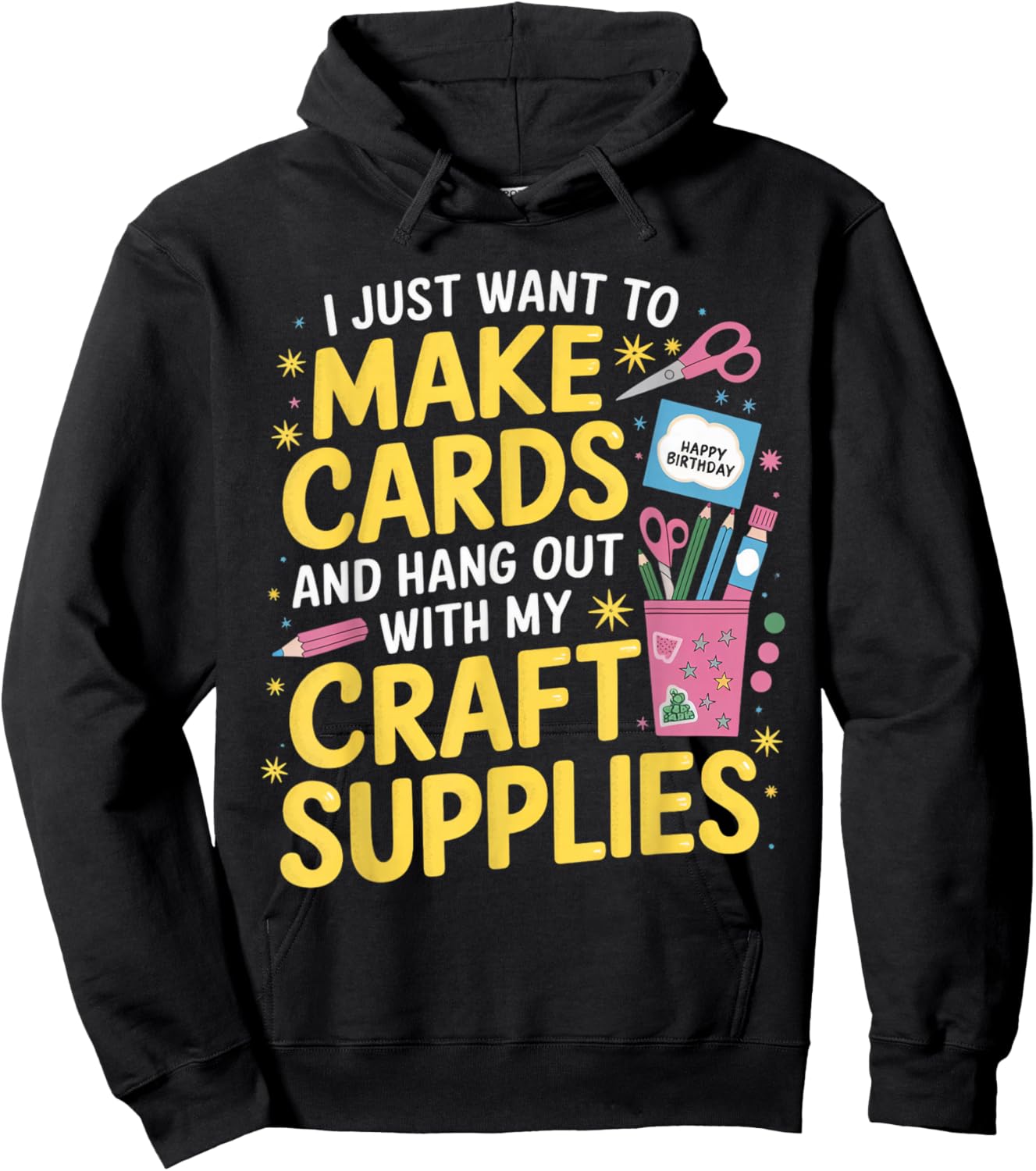 Want To Make Cards Cardmaking Crafter Scrapbook Card Maker Hoodie - Hoodie | Black