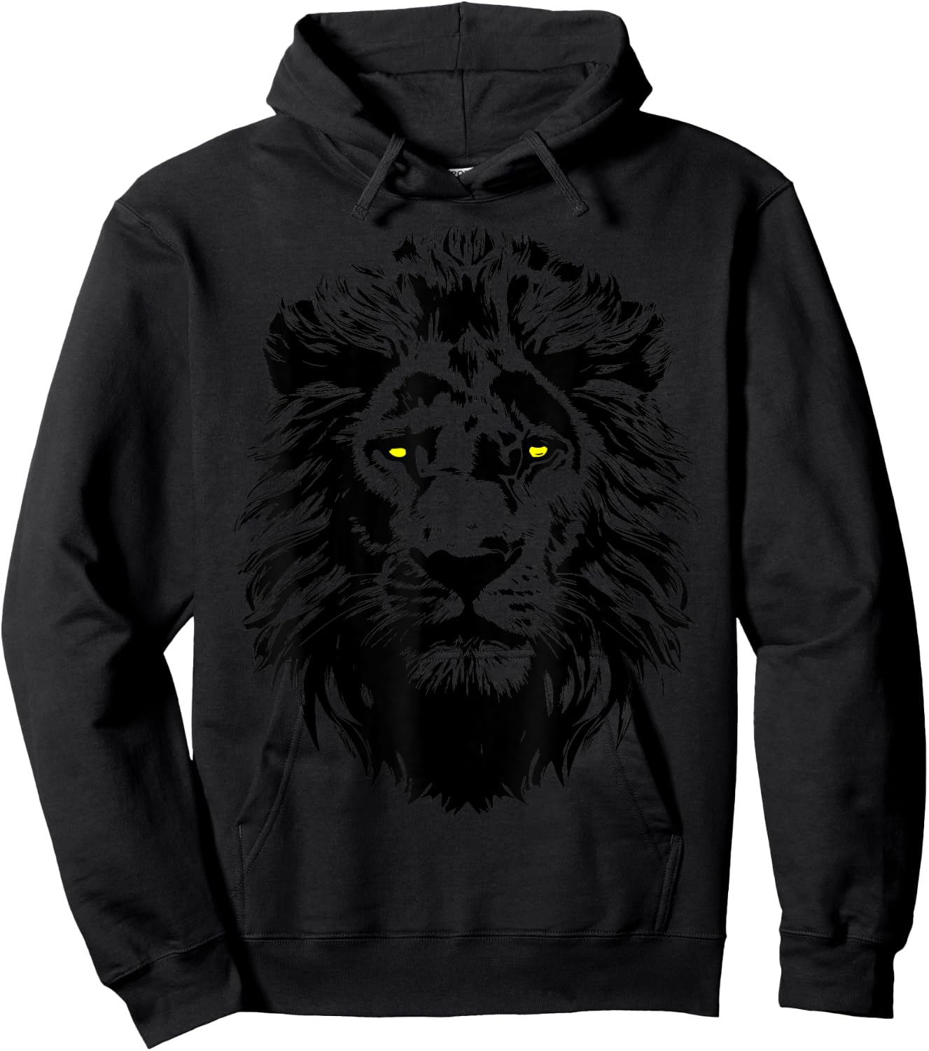 Lion, Gazing Eyes Lion Head, Lion Face, Lion Head Hoodie - Hoodie | Black