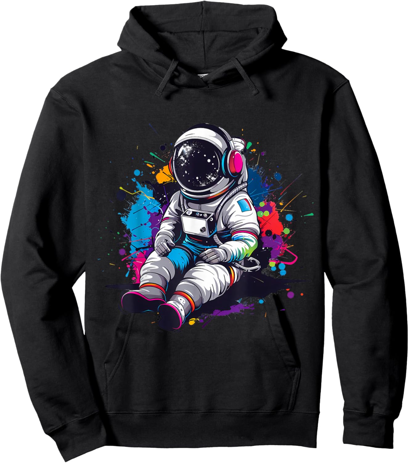 DJ Astronaut Dance Club Techno Music Headphones Beatmaker Hoodie - Hoodie | Black