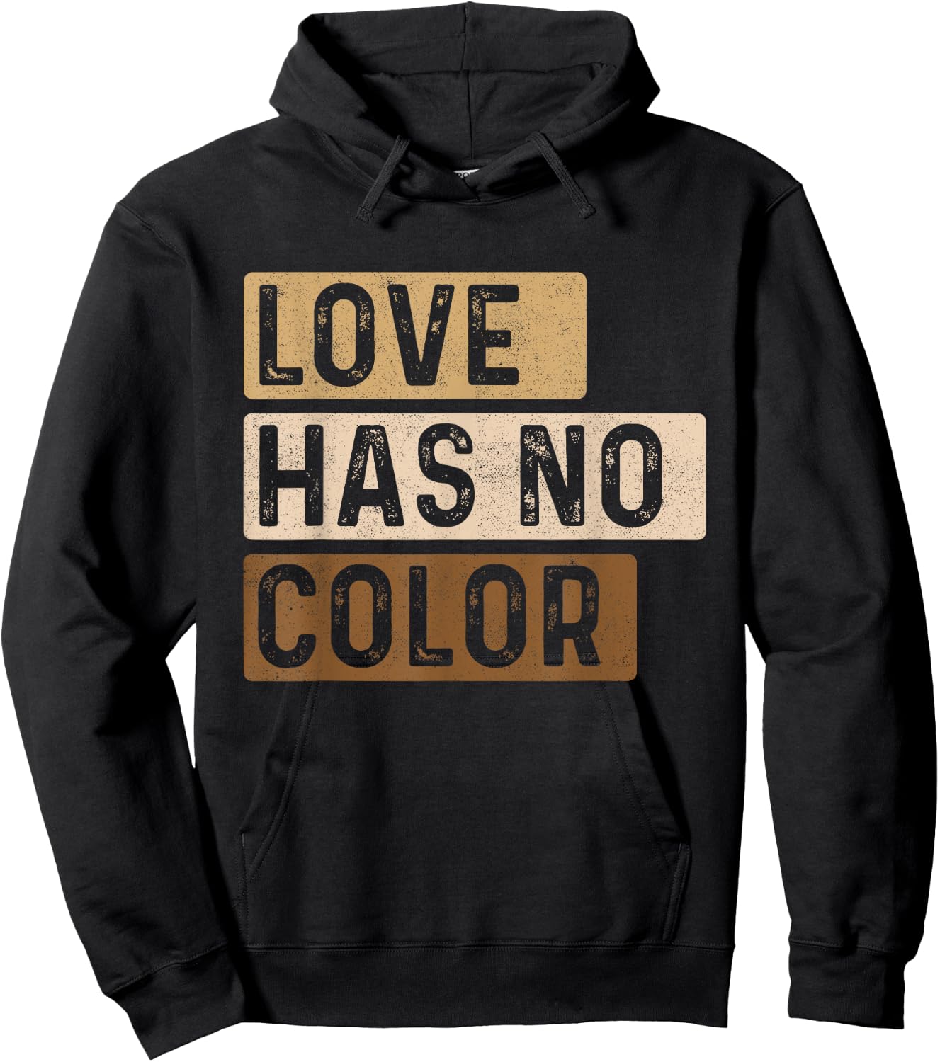 Love Has No Color - MLK Day Black History African Roots Hoodie - Hoodie | Black