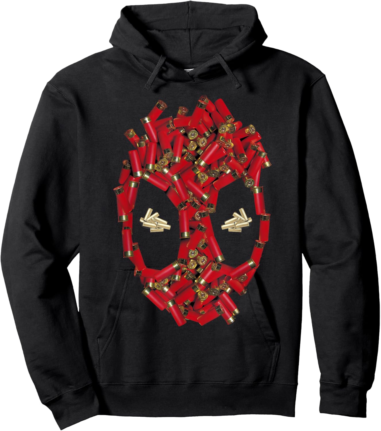 Marvel Comics Deadpool Shotgun Shell Big Face Hoodie - Hoodie | Black