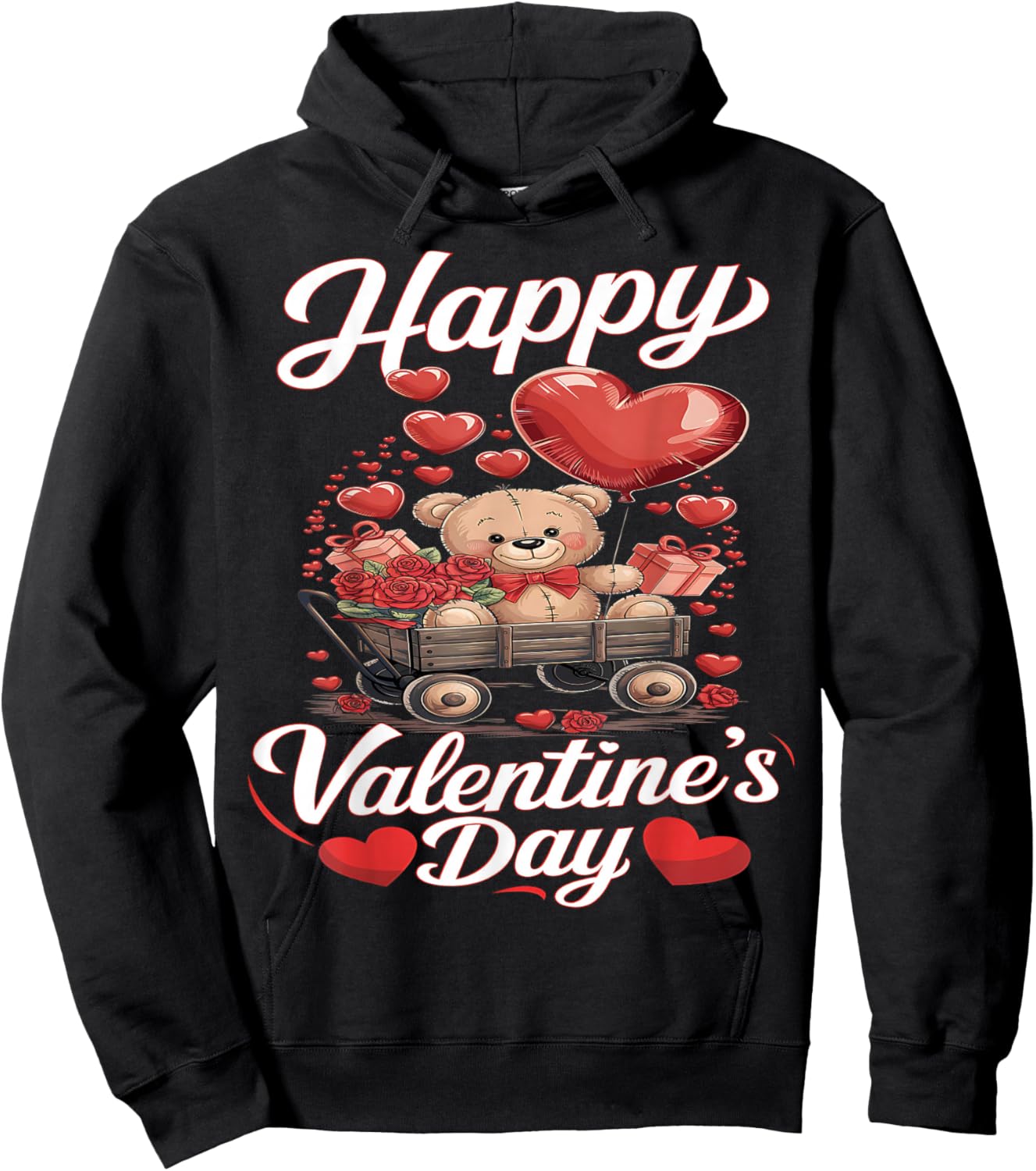Happy Valentines Day Shirts Women Cute Valentine Hoodie - Hoodie | Black