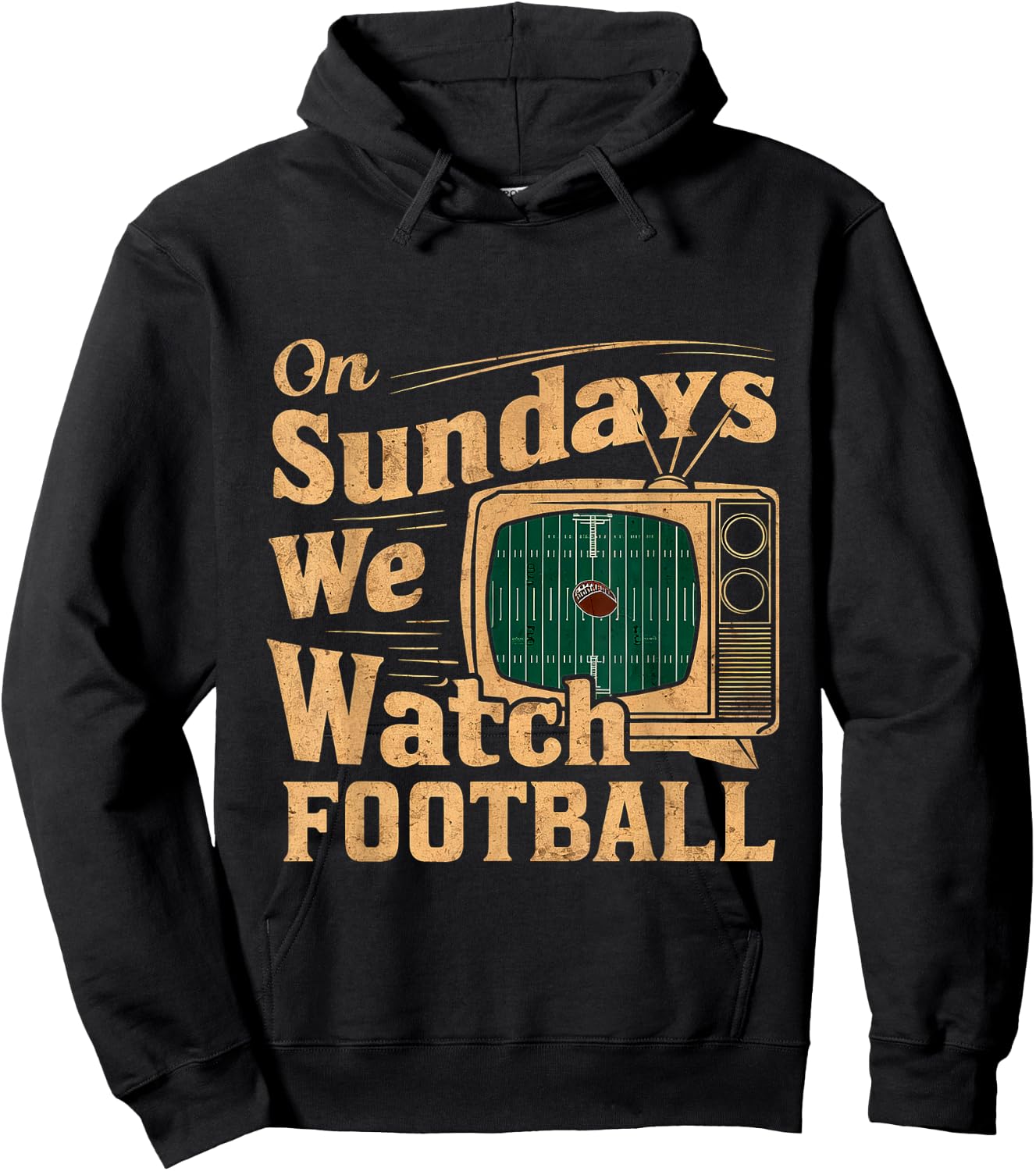On Sundays, We Watch Football Hoodie - Hoodie | Black