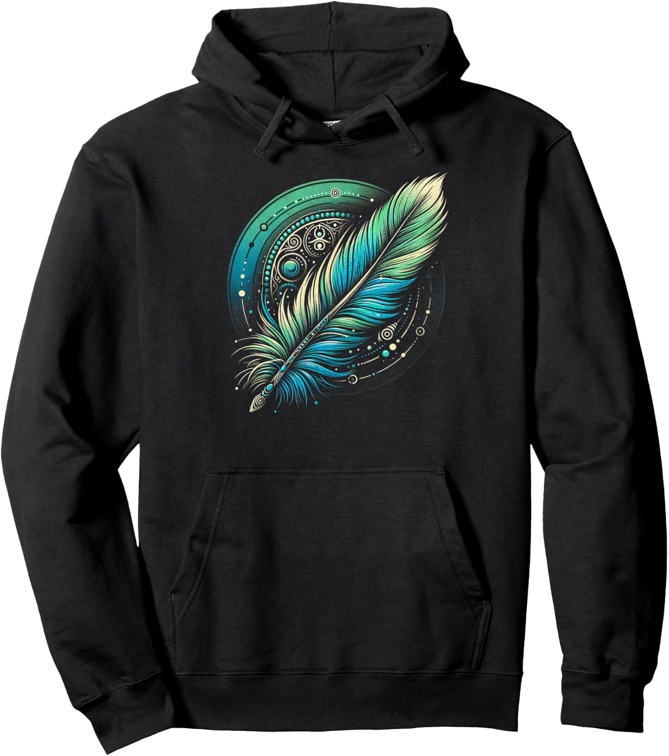 Spiritual Feather Hoodie - Hoodie | Black
