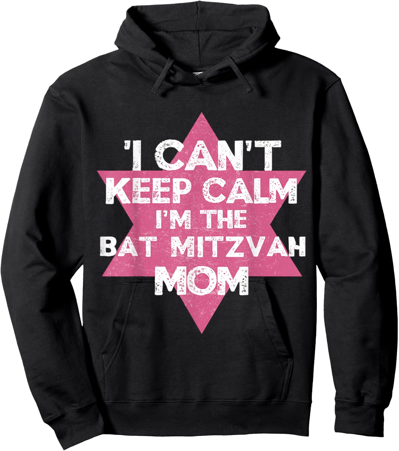 I Can't Keep Calm I'm The Bat Mitzvah Mom Women Jewish Hoodie - Hoodie | Black