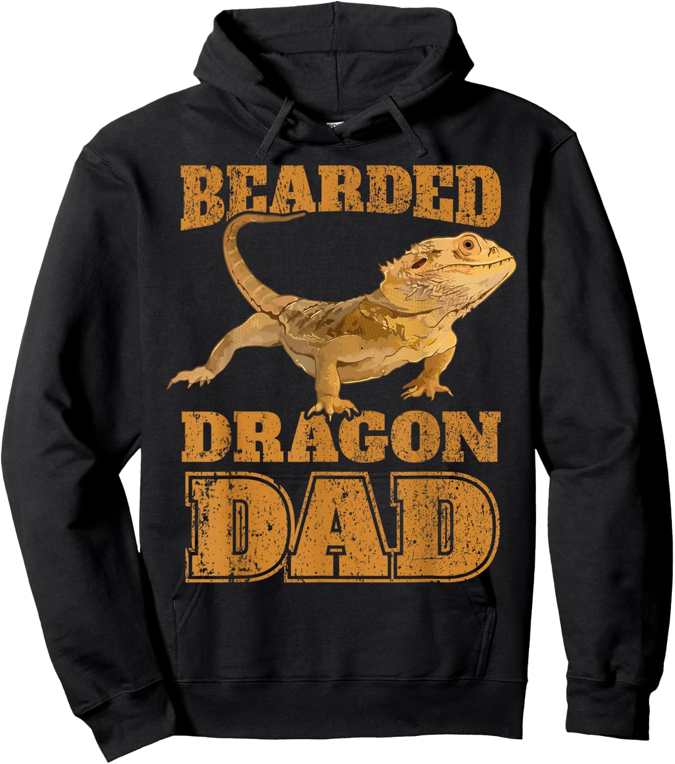 Bearded Dragon Dad Papa Bearded Dragon Father Hoodie - Hoodie | Black