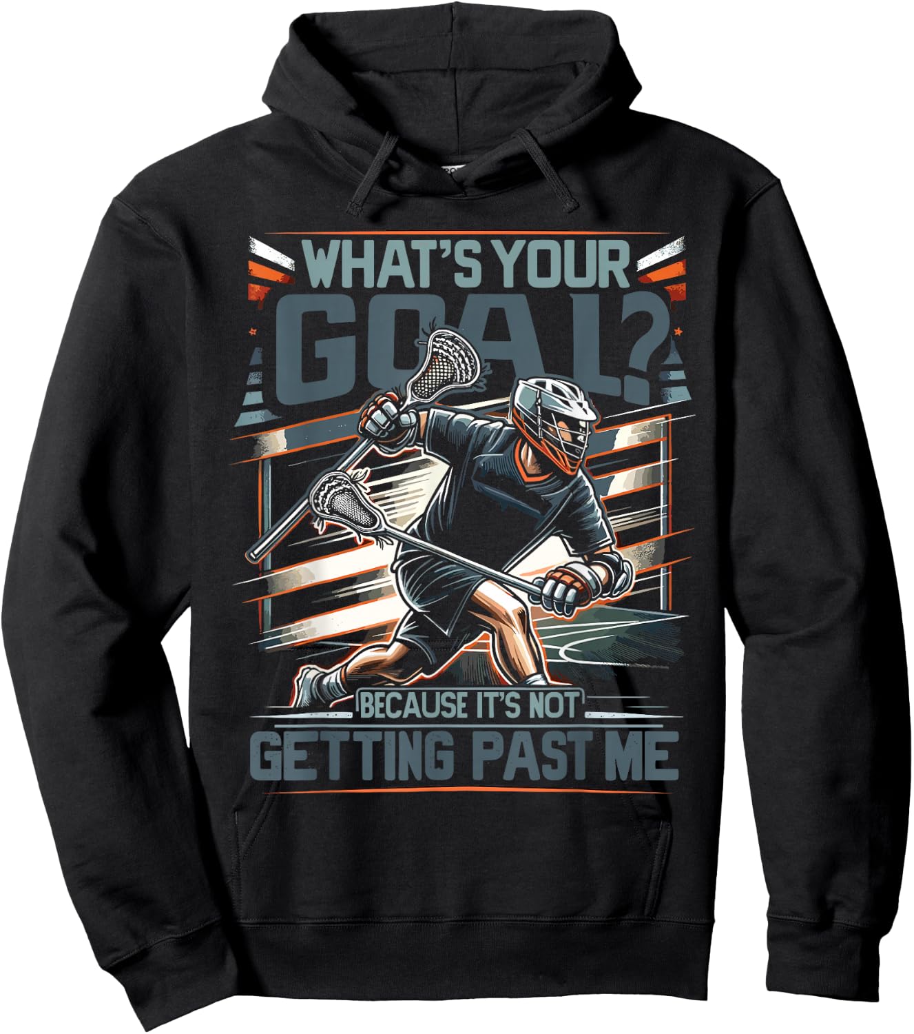 Funny Lax Goalkeeper Lacrosse Goalie Lacrosse Hoodie - Hoodie | Black