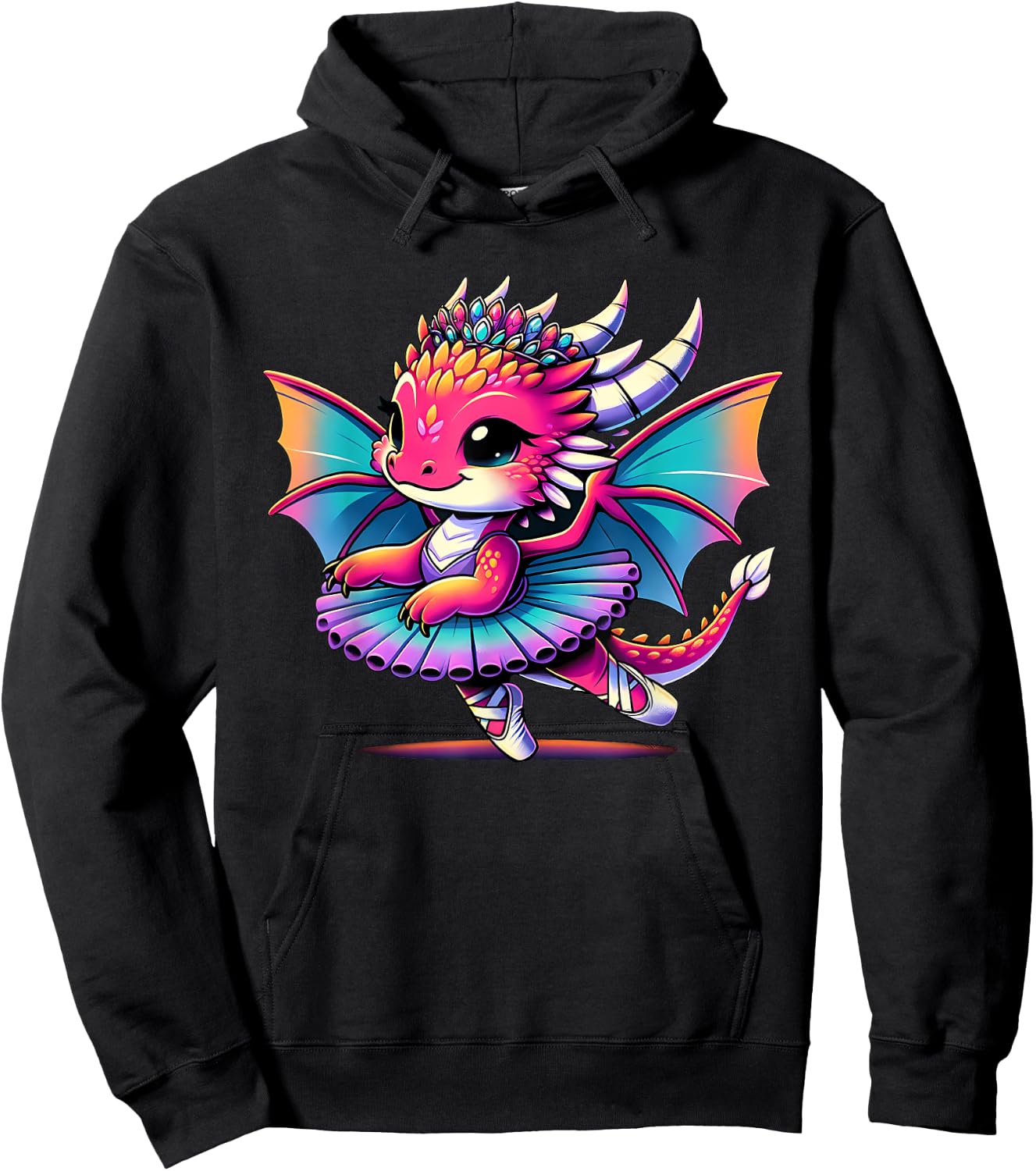 Ballerina Dragon Dancing Hoodie - Hoodie | Black