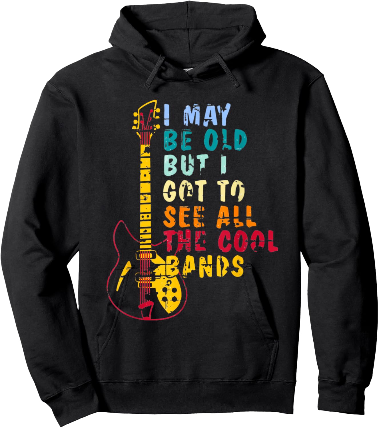 I May Be Old But I Got To See All The Cool Bands Graphic Women Kids Hoodie - Hoodie | Black