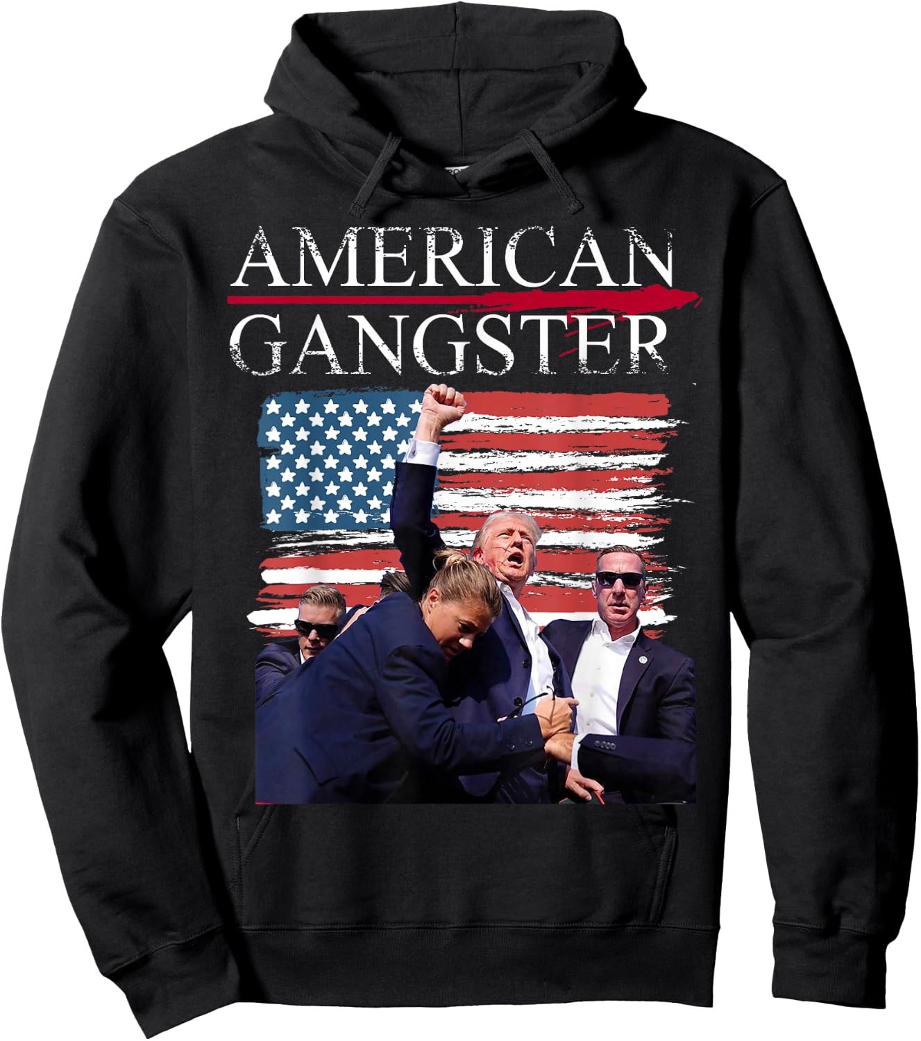 American Trump Gangster Hoodie - Hoodie | Black