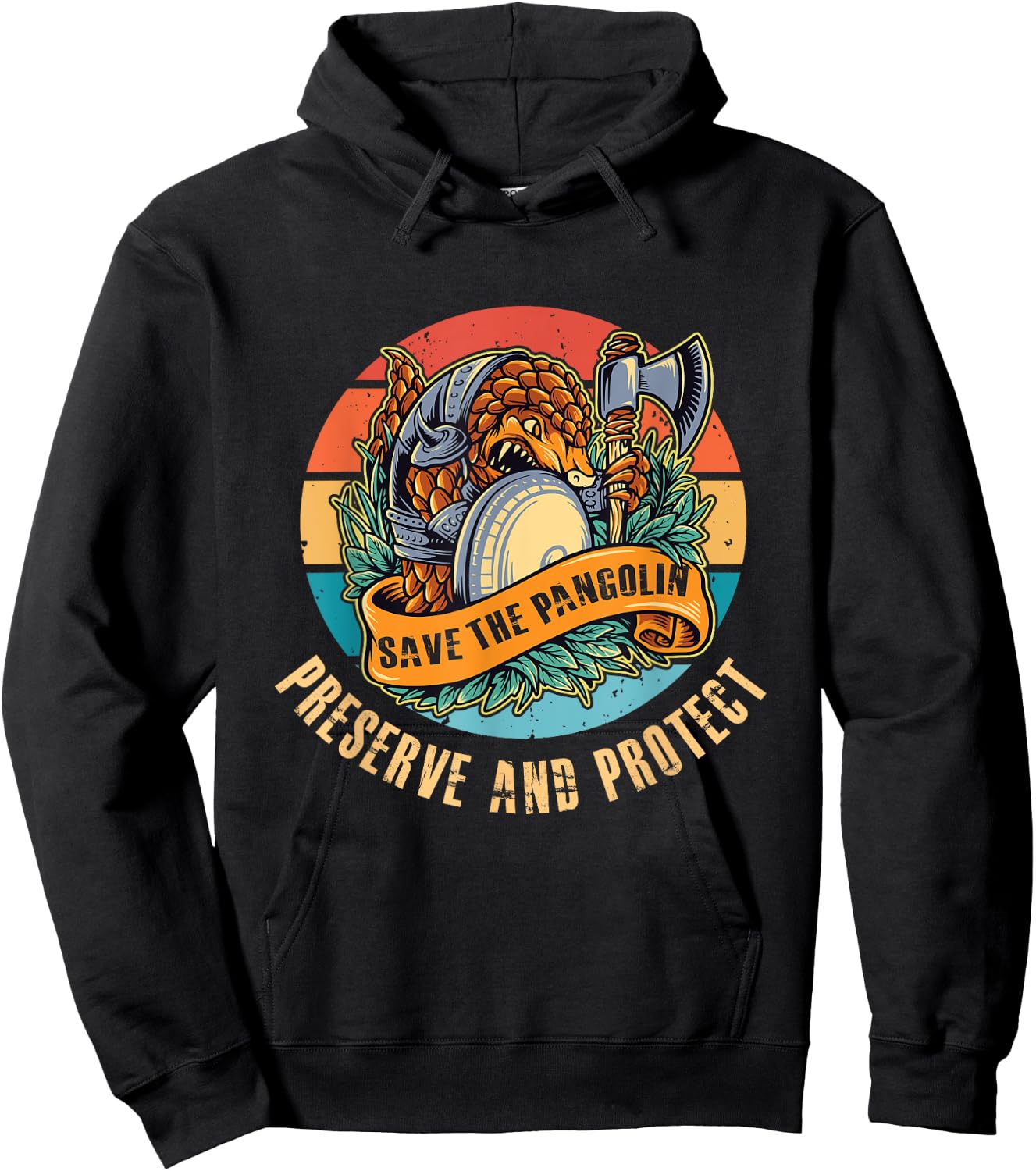 Pangolin warrior Wildlife Conservation Save The Pangolin Hoodie - Hoodie | Black