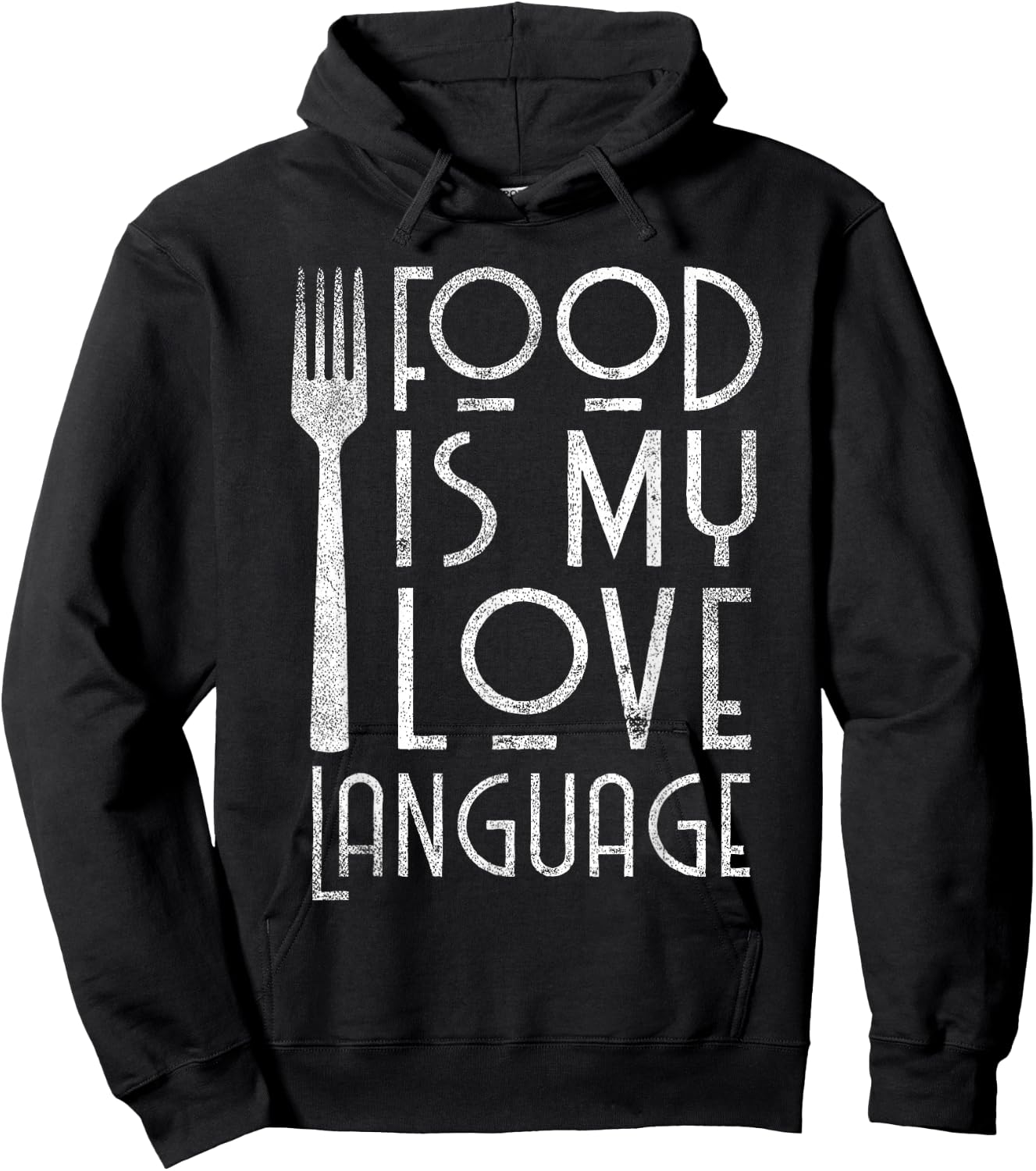 Foodie Gifts Food is My Love Language Food Lover Chef Cook Hoodie - Hoodie | Black