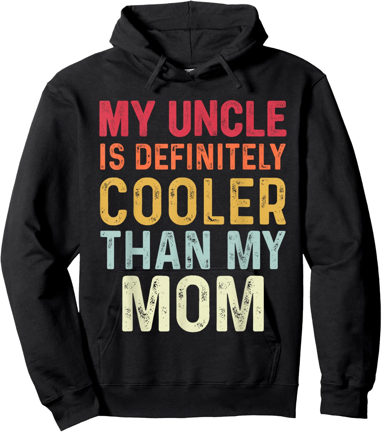 I Love My Uncle Vintage Kids Uncle Niece Nephew Funny Black S Hoodie - Hoodie | Black