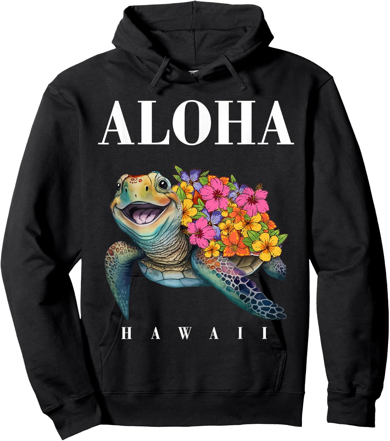 Hawaiian-Shirt Aloha Hawaii Sea Turtle Girl Women Youth Kids Hoodie - Hoodie | Black