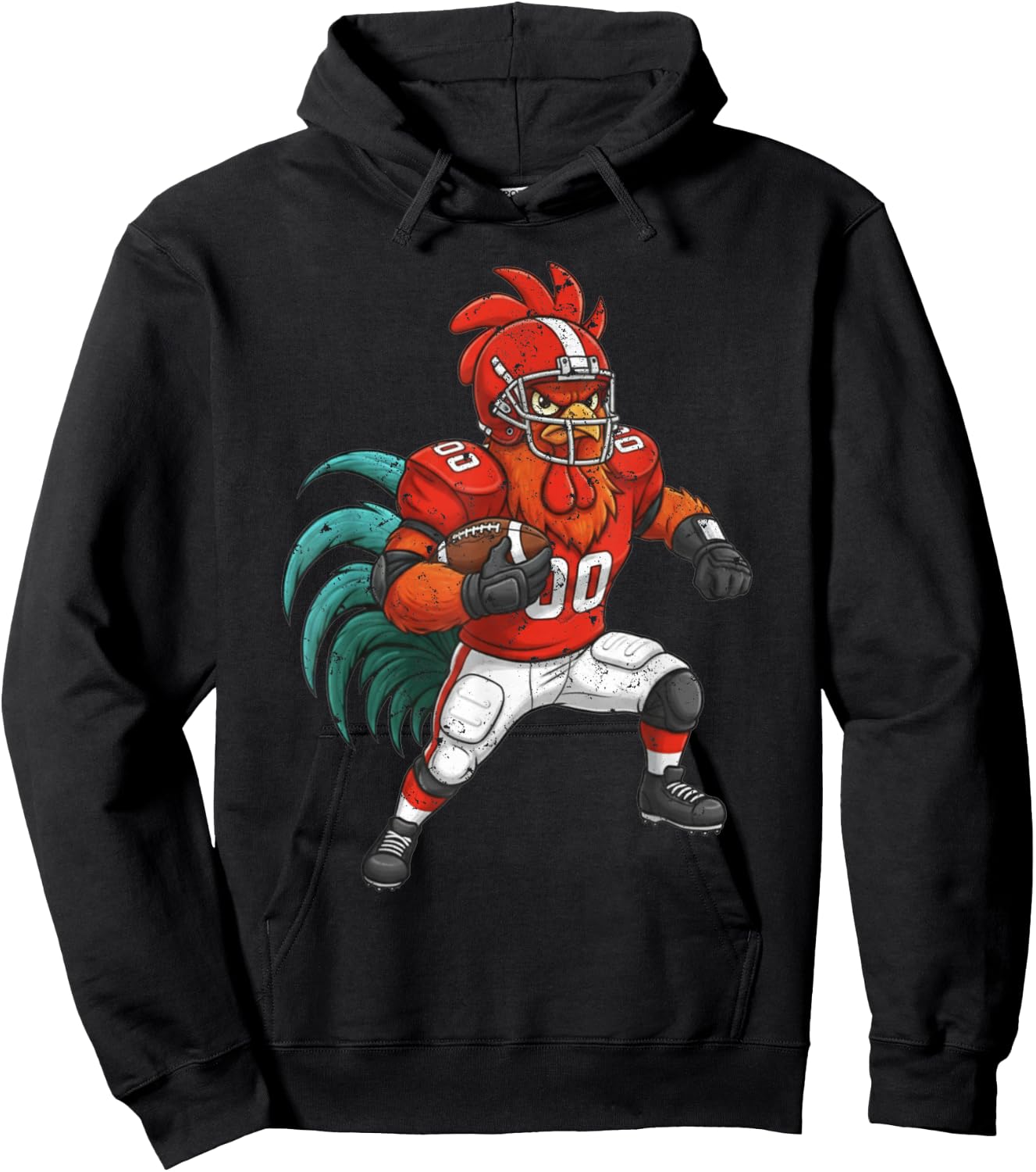 Funny Chicken American Football Humor. Fun Football Hoodie - Hoodie | Black