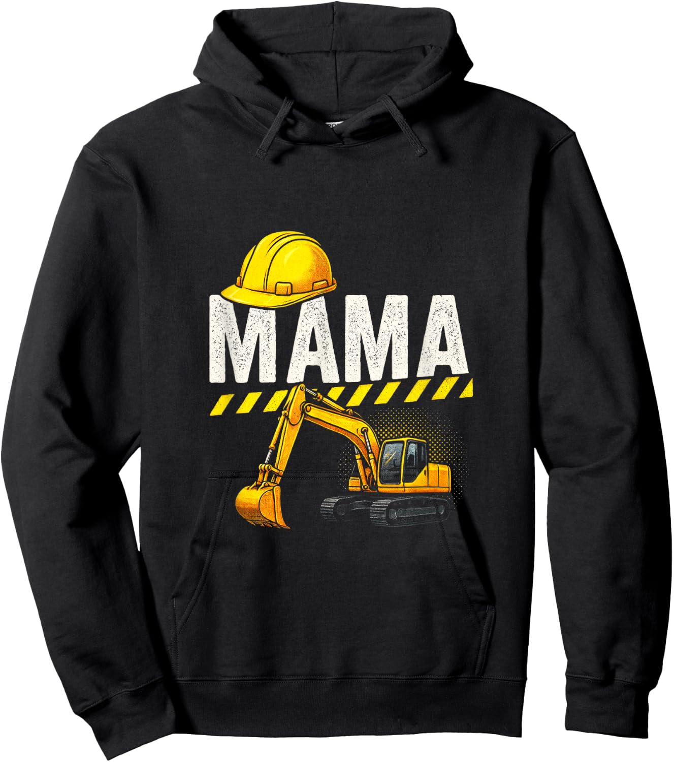 Mama - Funny Excavator Construction Family Hoodie - Hoodie | Black