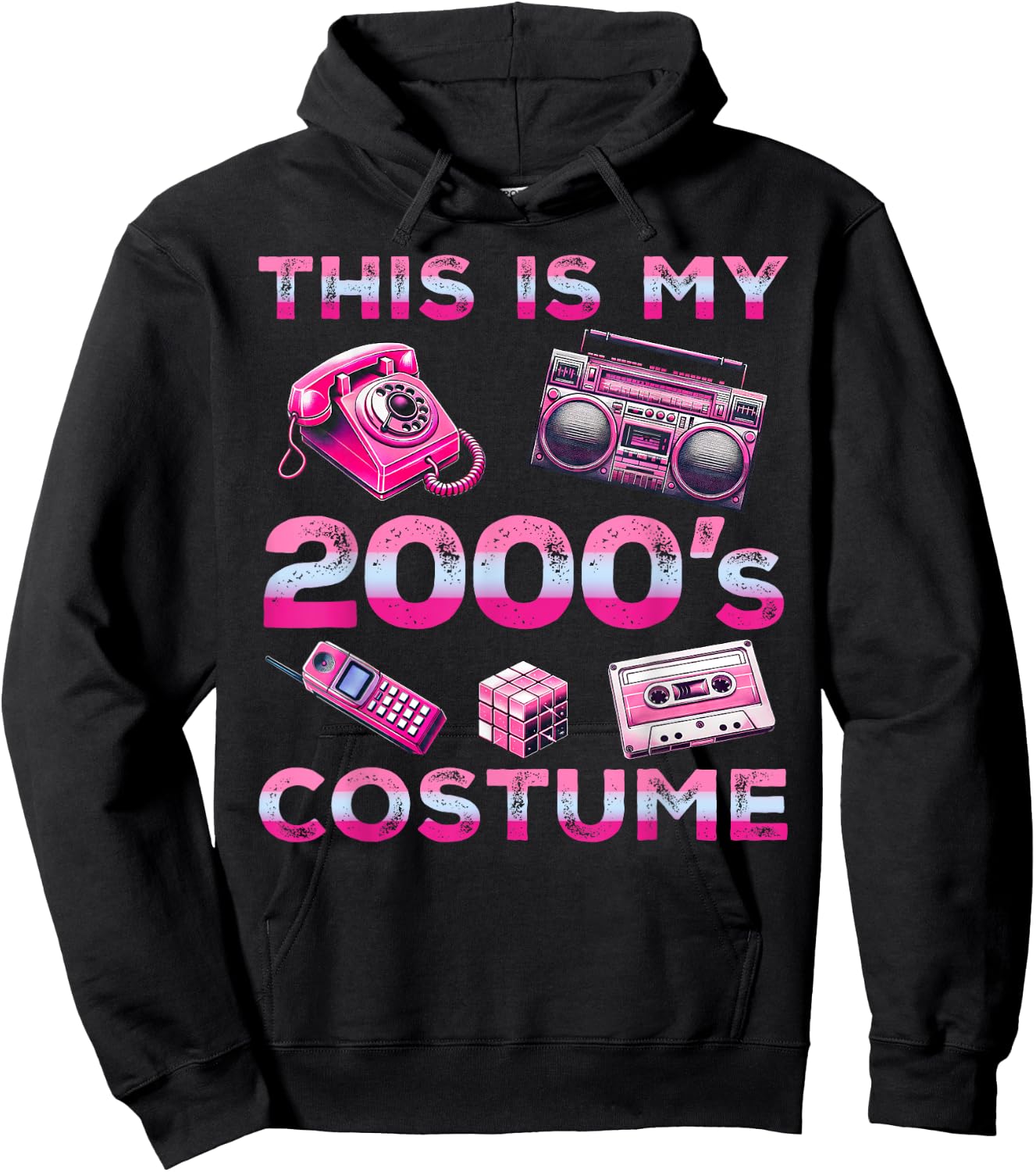 This Is My 2000s Costume 2000's style 2000s Retro Party Hoodie - Hoodie | Black