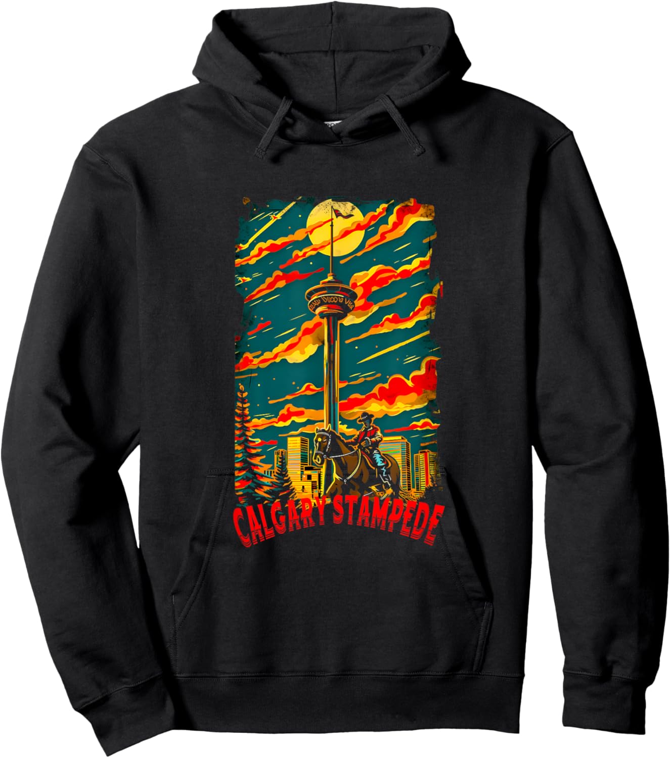 Calgary Stampede Old School Style Hoodie - Hoodie | Black