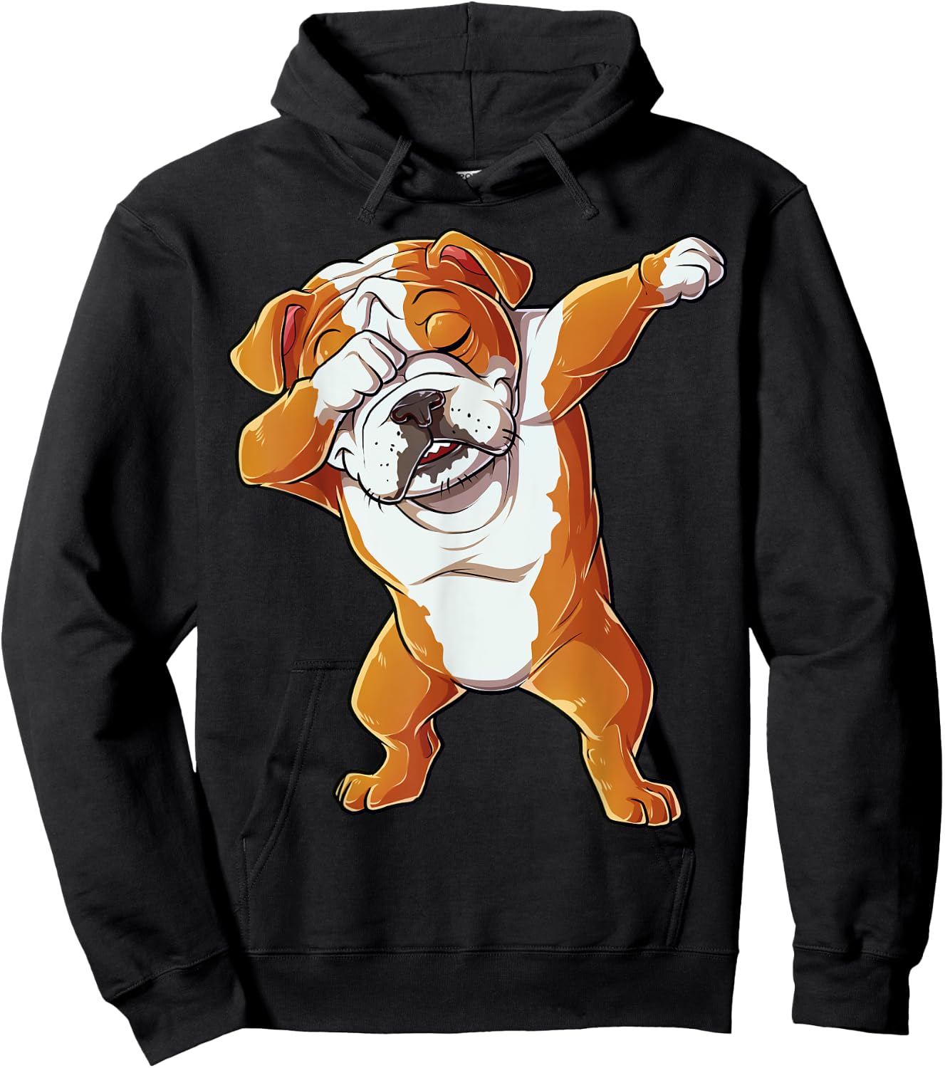 Dabbing English Bulldog Boys Dab Dance Puppy Lover Hoodie - Hoodie | Black