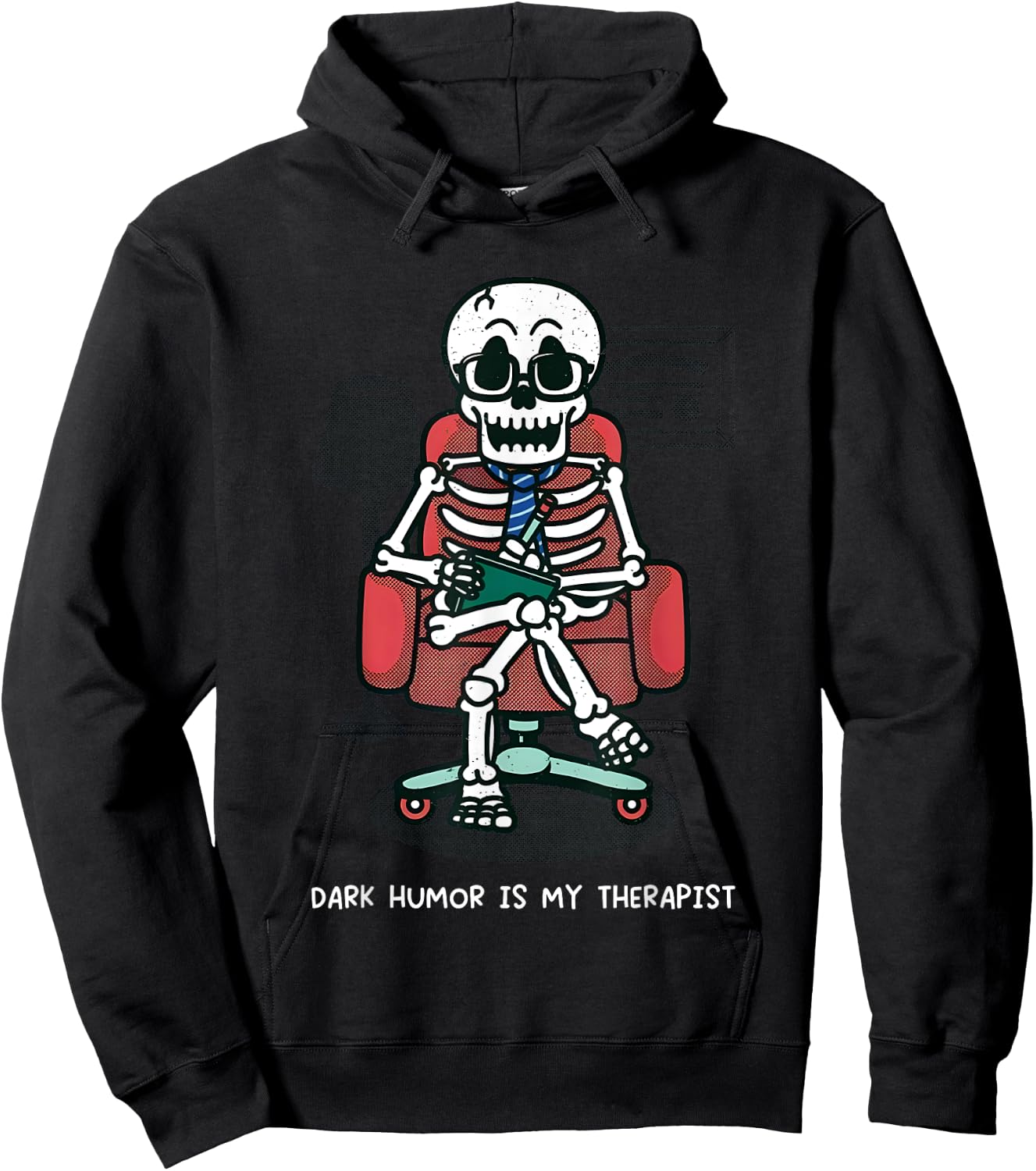 Dark Humor Is My Therapist Hoodie - Hoodie | Black