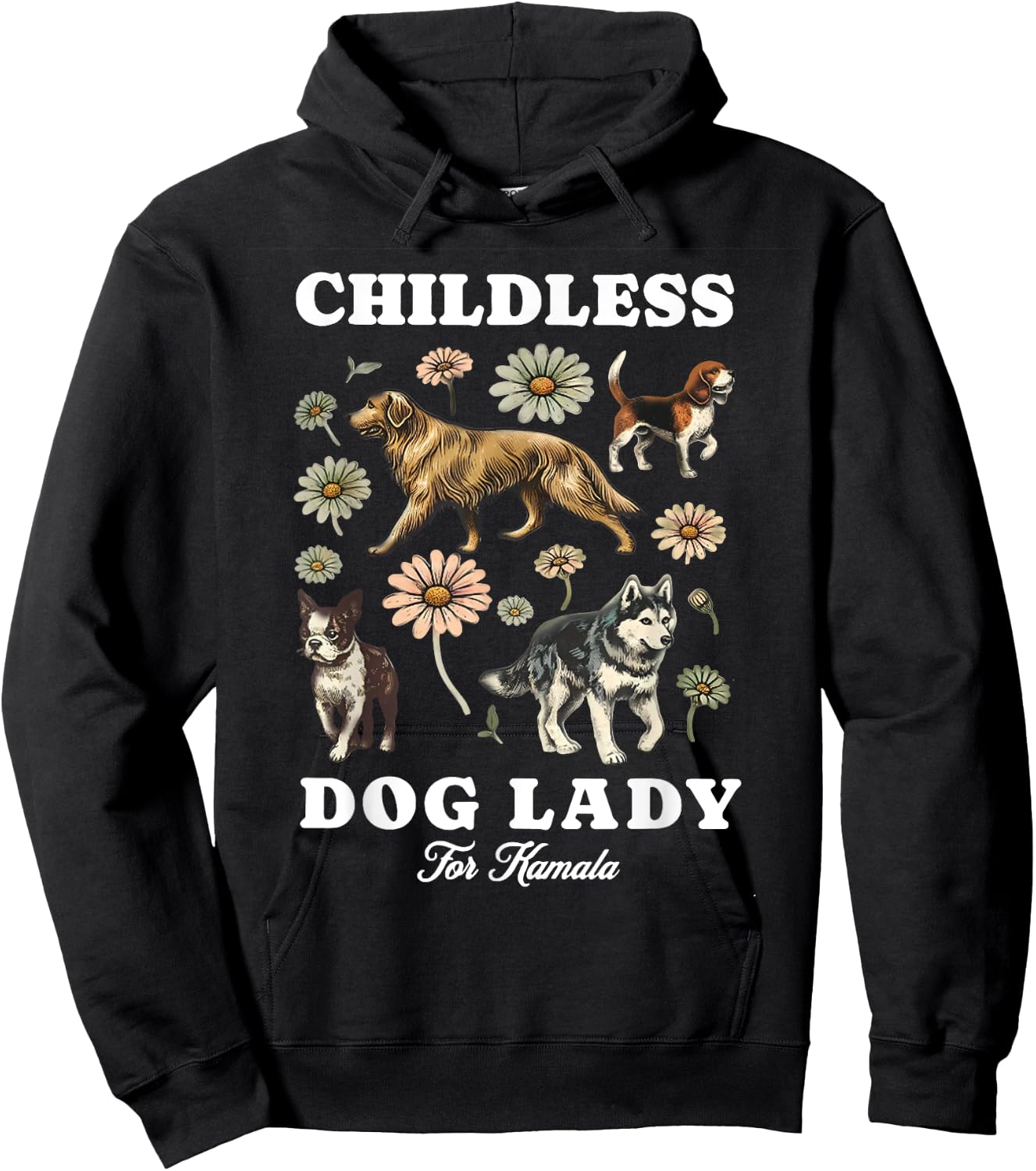 Dog Lady Kamala Madam Presiden Kamala Harris 2024 Equal Hoodie - Hoodie | Black