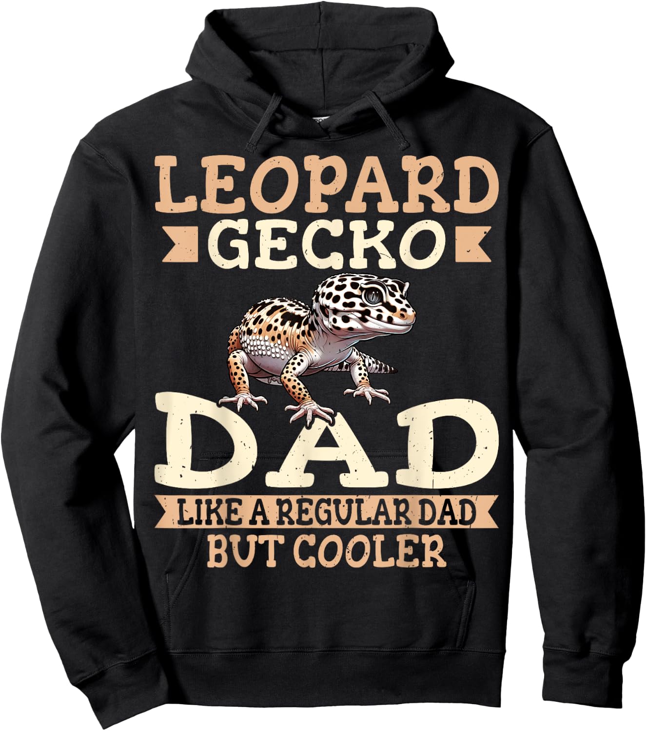 Leopard Gecko Lover - Leopard Gecko Dad Like A Regular Dad Hoodie - Hoodie | Black